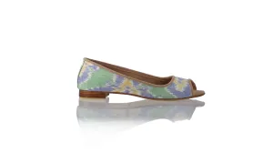 Kate Peeptoe Ballet 20mm - Endek Fleur Menthe