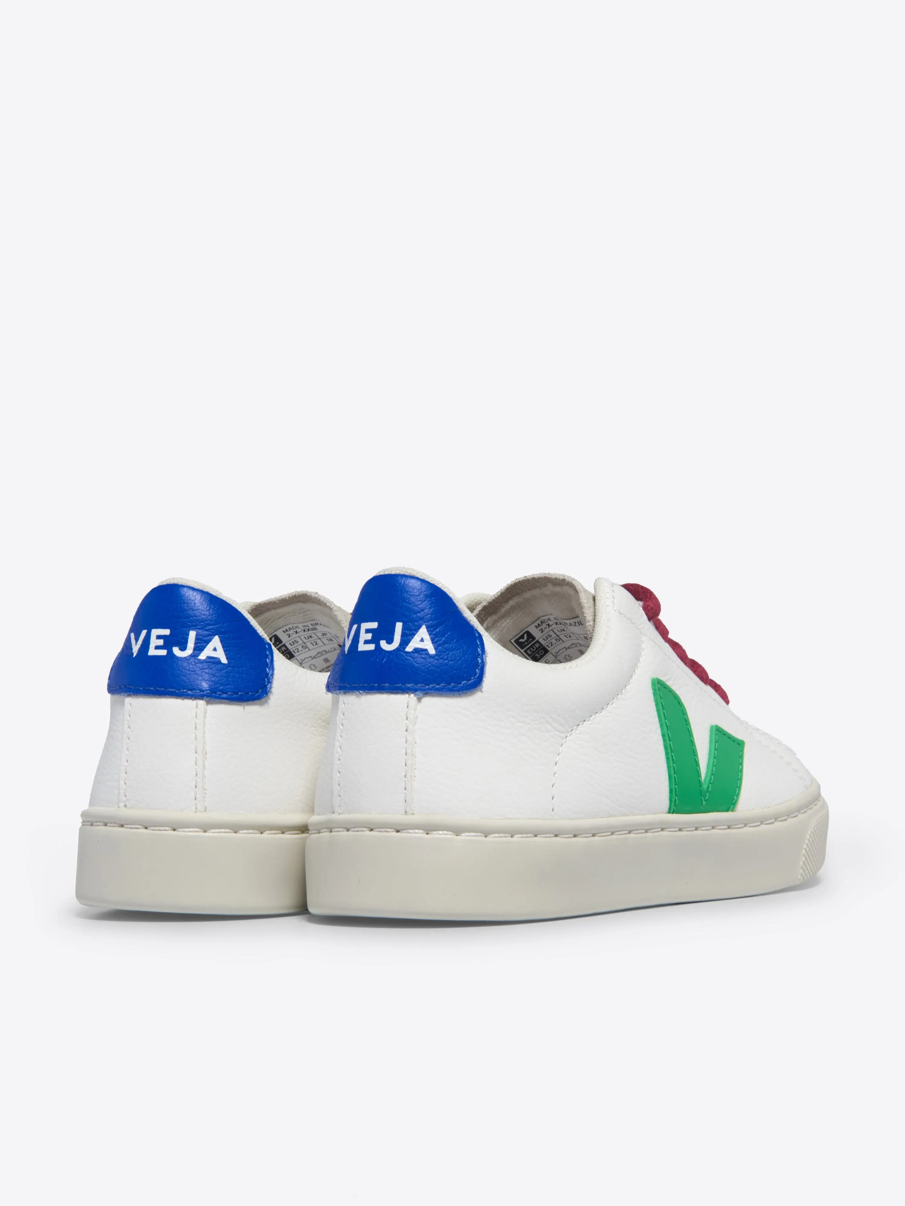 Baskets en cuir avec lacets pour enfants Esplar en blanc