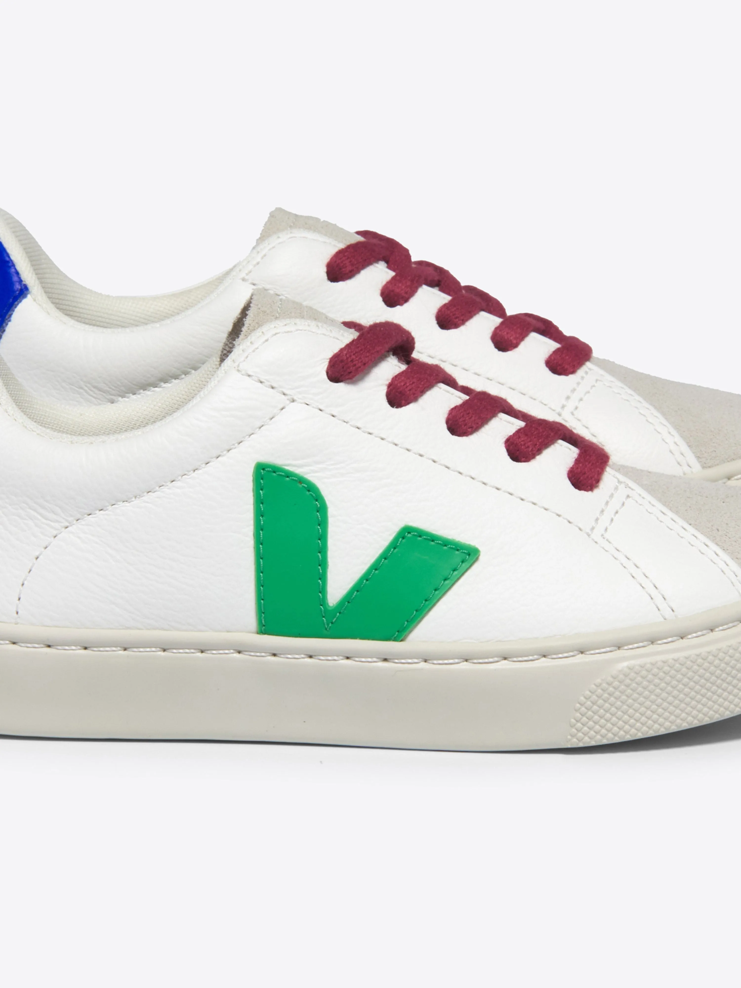 Baskets en cuir avec lacets pour enfants Esplar en blanc