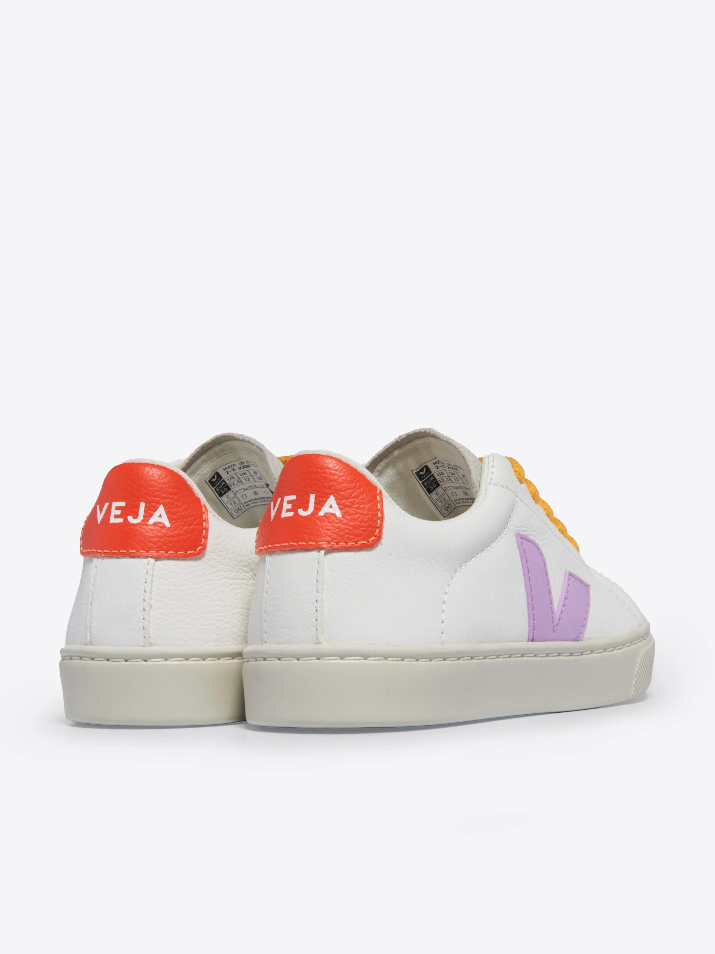 Baskets Esplar en cuir à lacets pour enfants en blanc