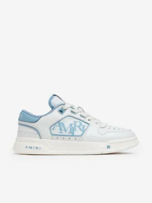 Baskets Basses Classiques en Cuir pour Enfants en Bleu