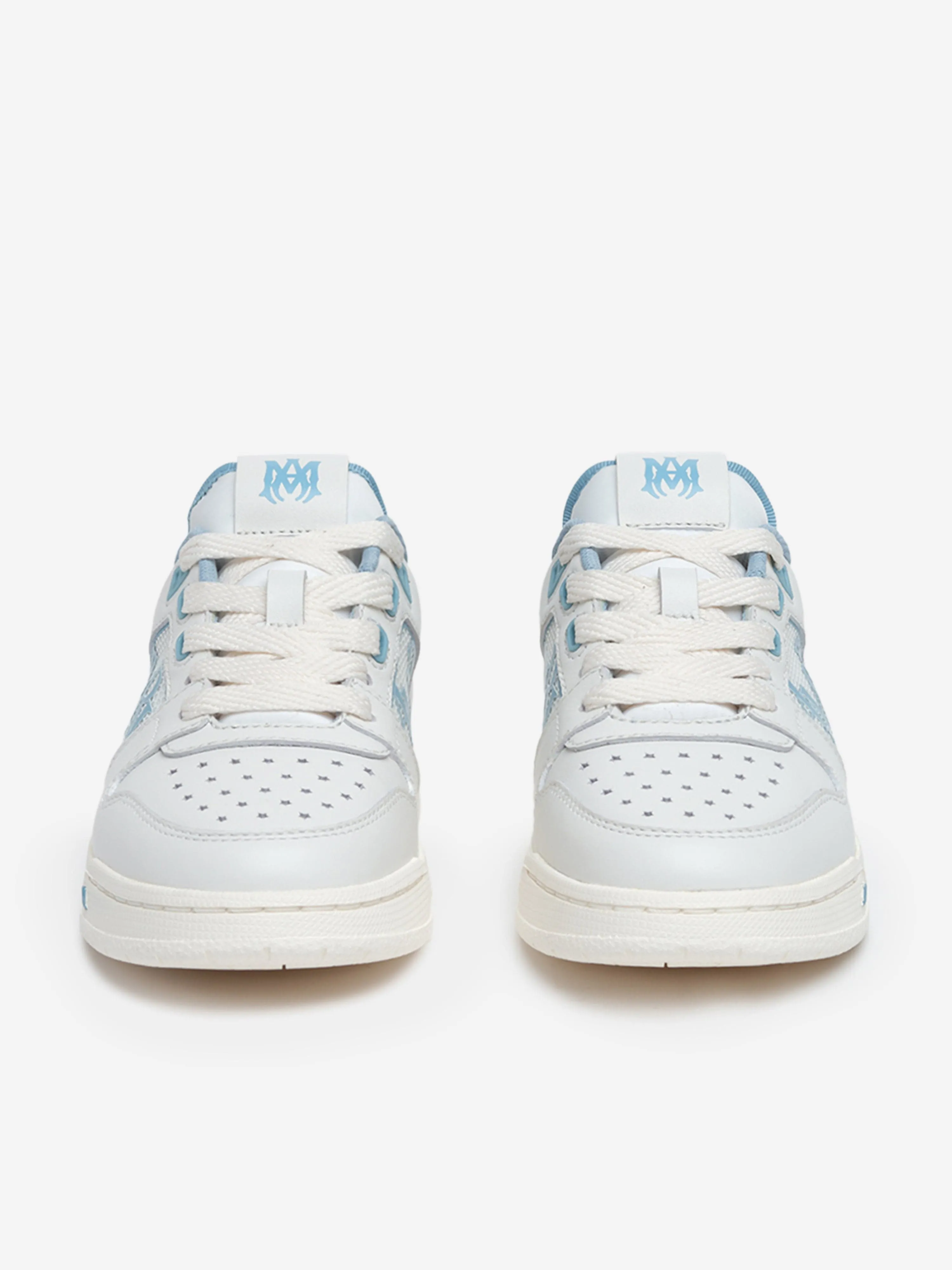 Baskets Basses Classiques en Cuir pour Enfants en Bleu