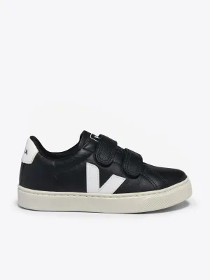 Baskets Esplar en cuir pour enfants en noir