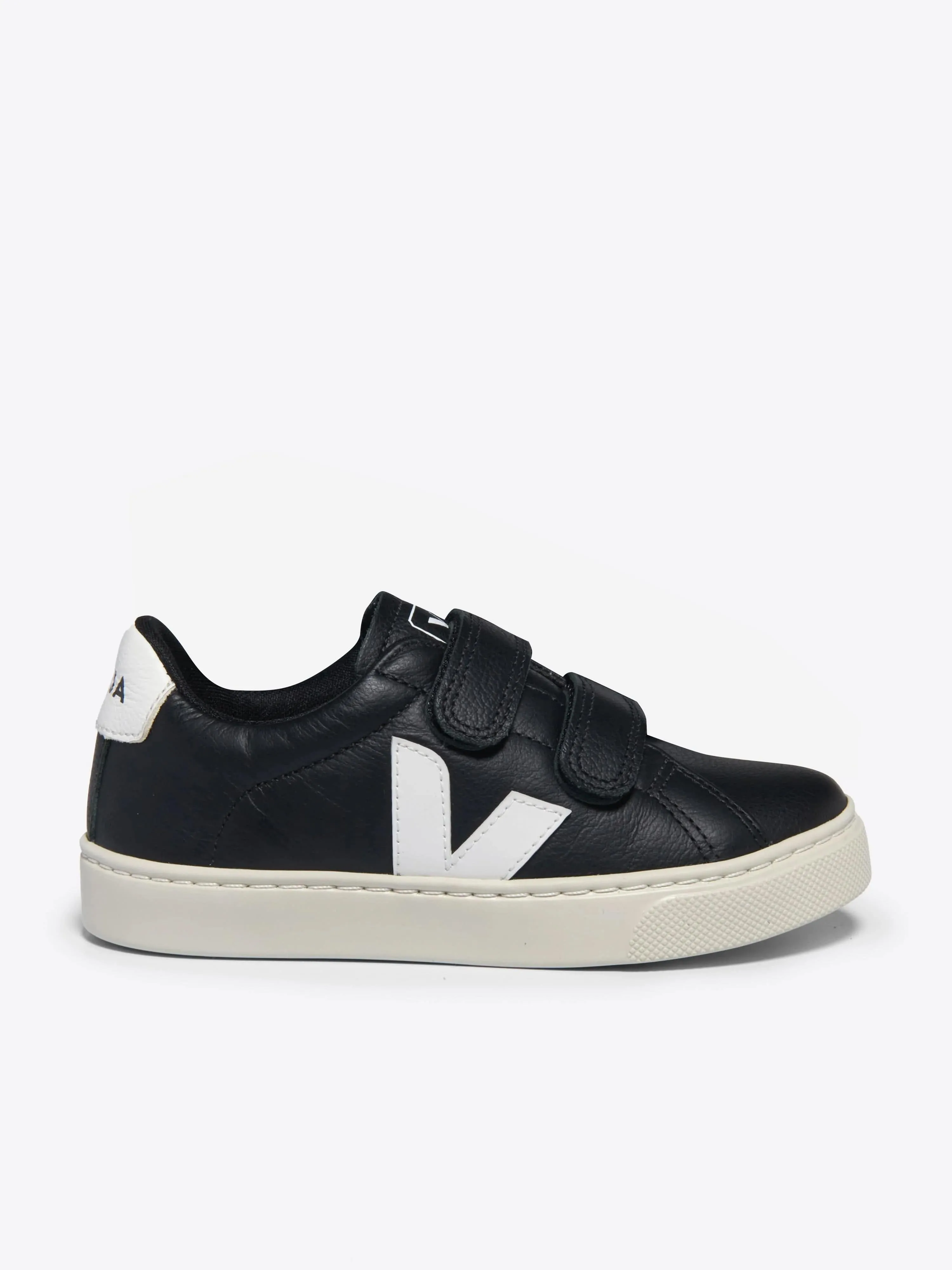 Baskets Esplar en cuir pour enfants en noir