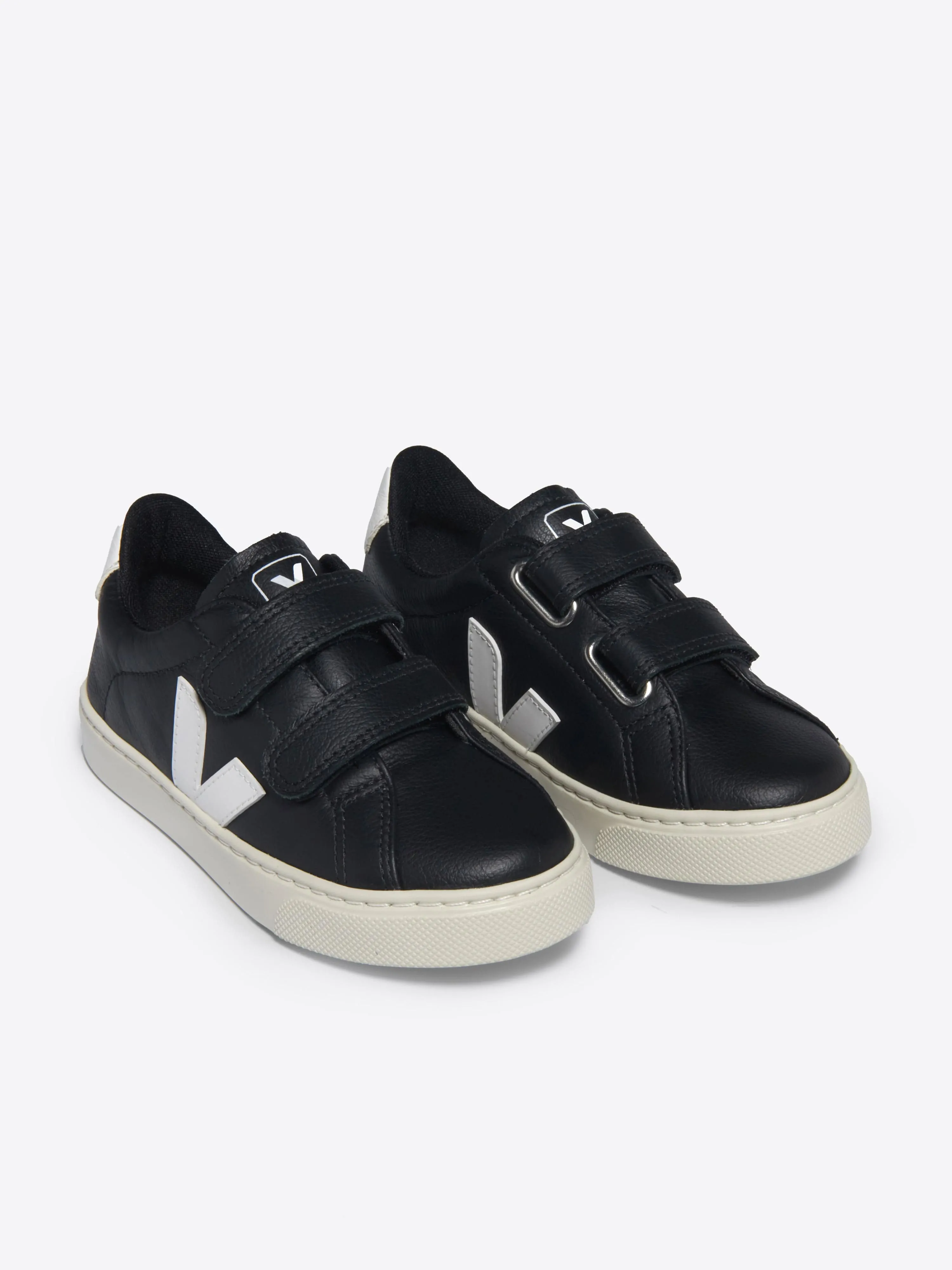 Baskets Esplar en cuir pour enfants en noir