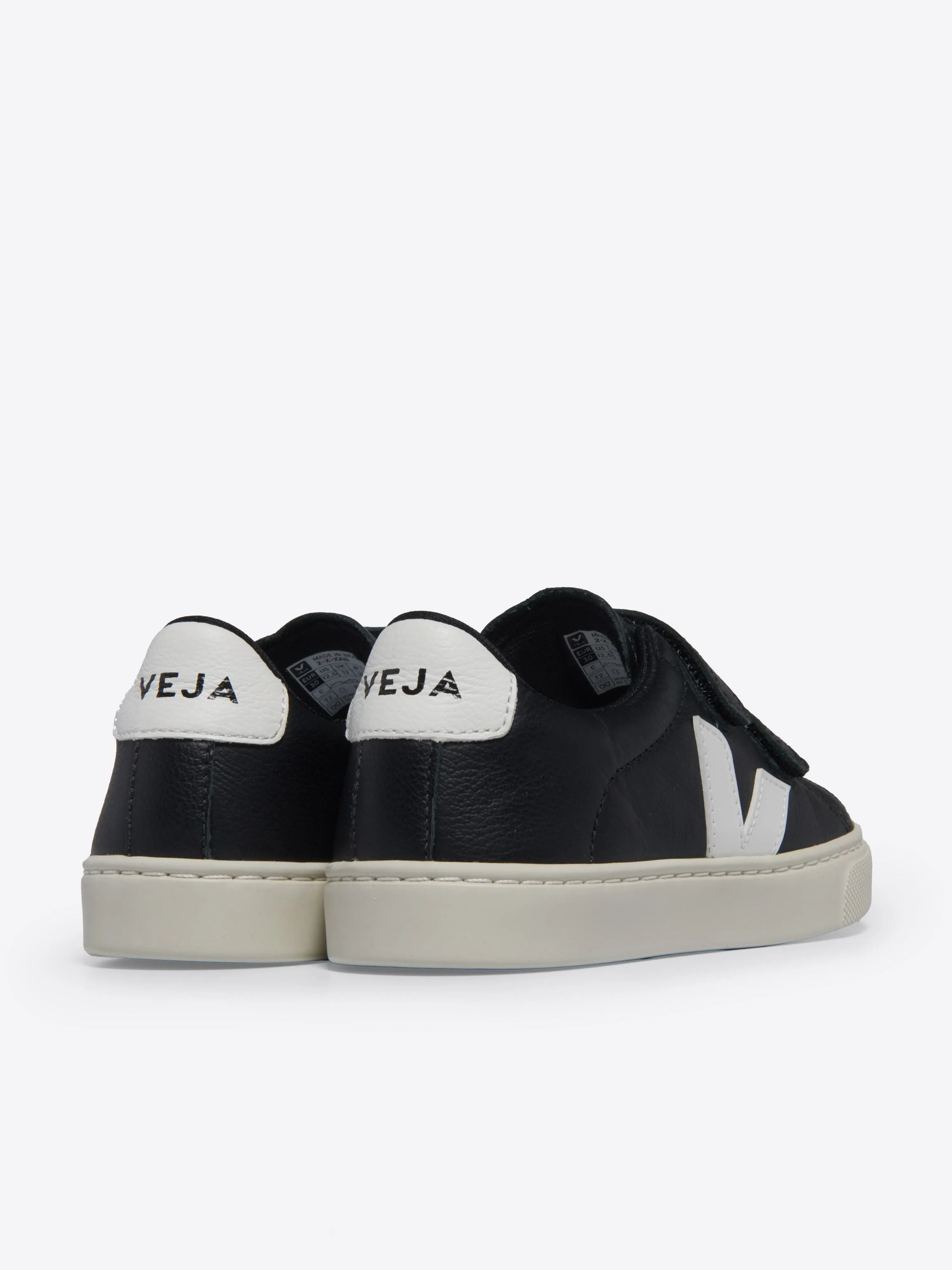 Baskets Esplar en cuir pour enfants en noir
