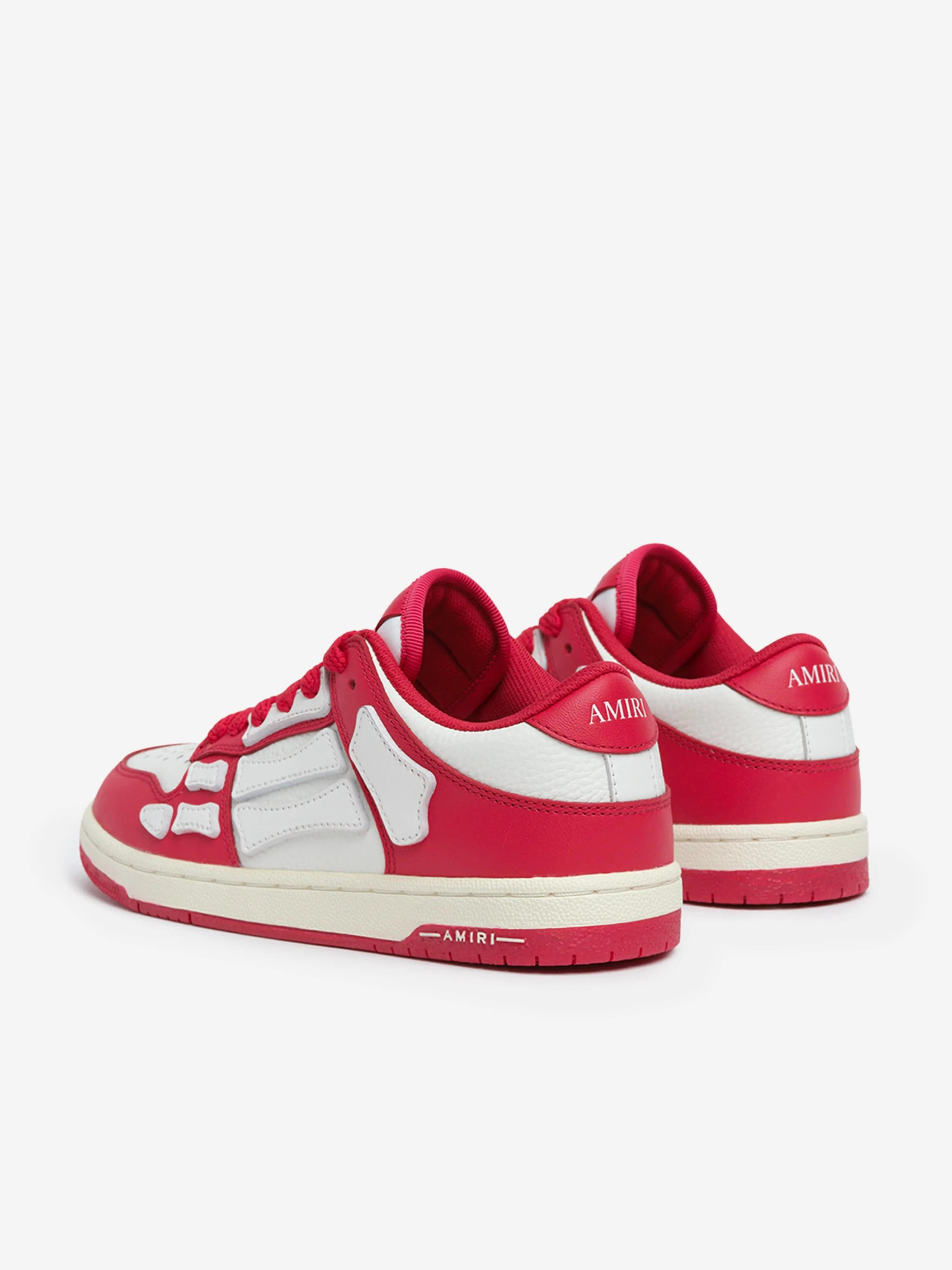Baskets Basses en Cuir pour Enfants Rouge