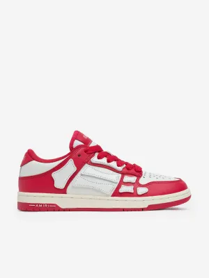 Baskets Basses en Cuir pour Enfants Rouge
