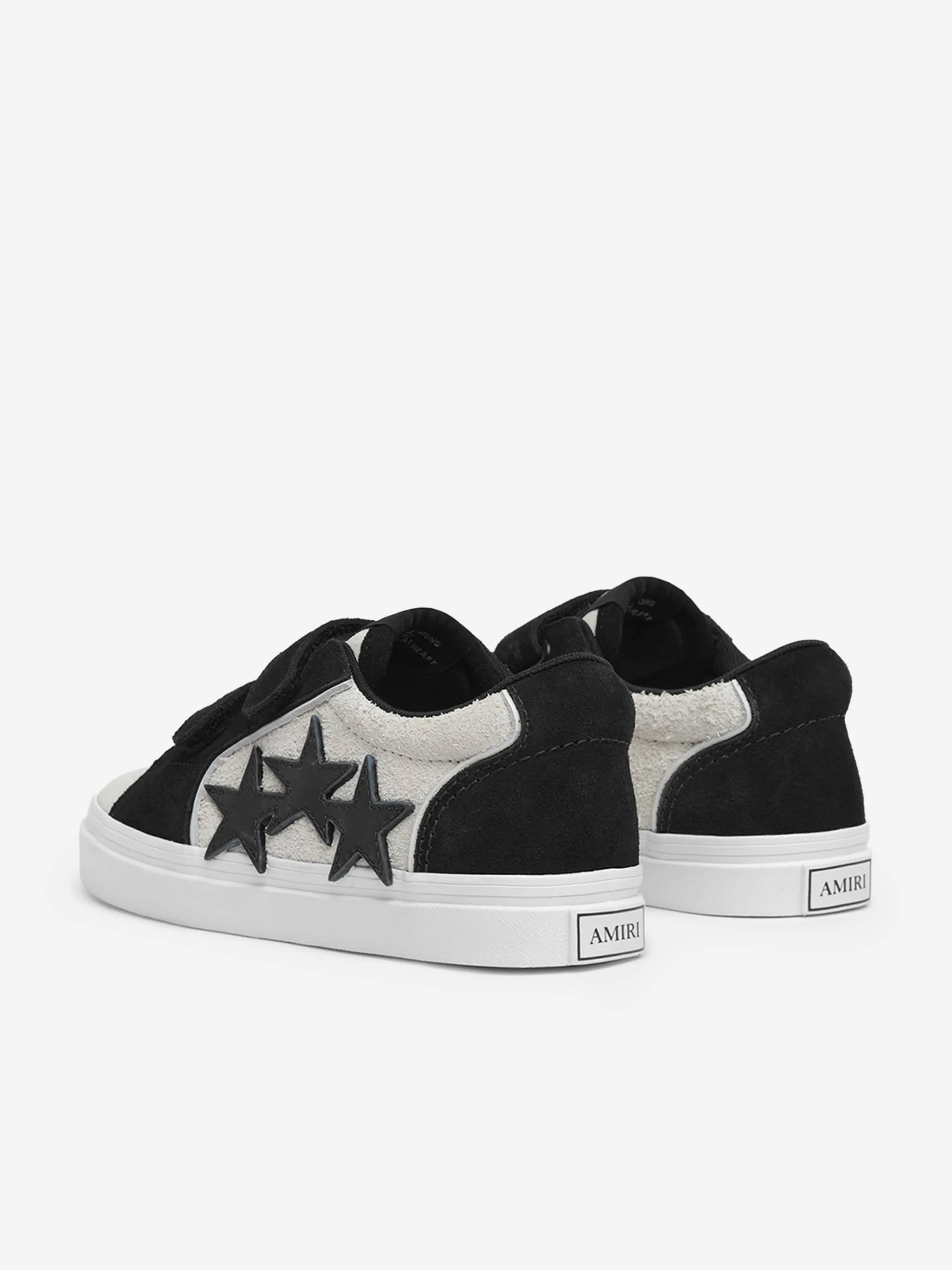 Chaussures Basses de Skate en Cuir Sunset pour Enfants en Noir