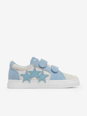 Baskets Basses en Cuir Sunset pour Enfants en Bleu