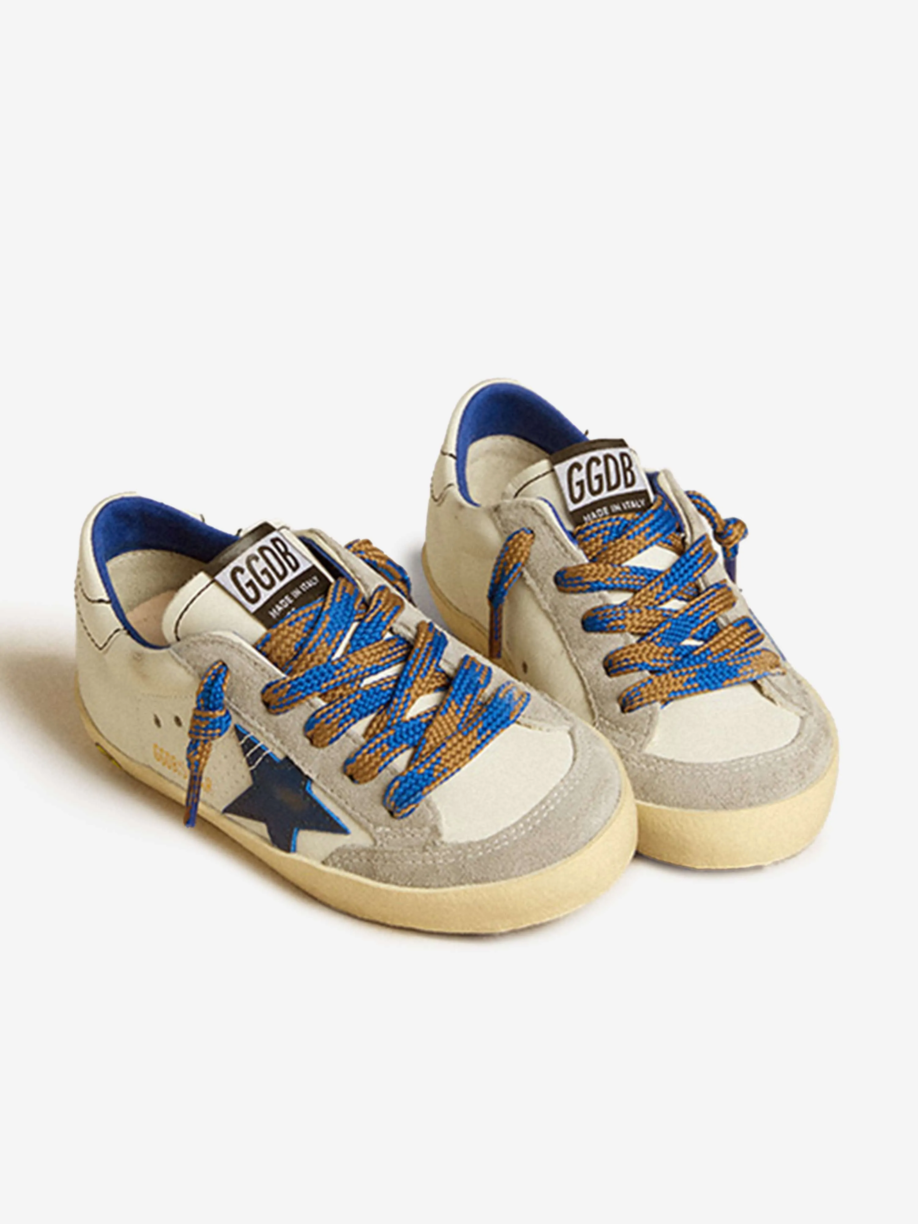 Baskets Classiques Super-Star Penstar en Cuir pour Enfants en Blanc
