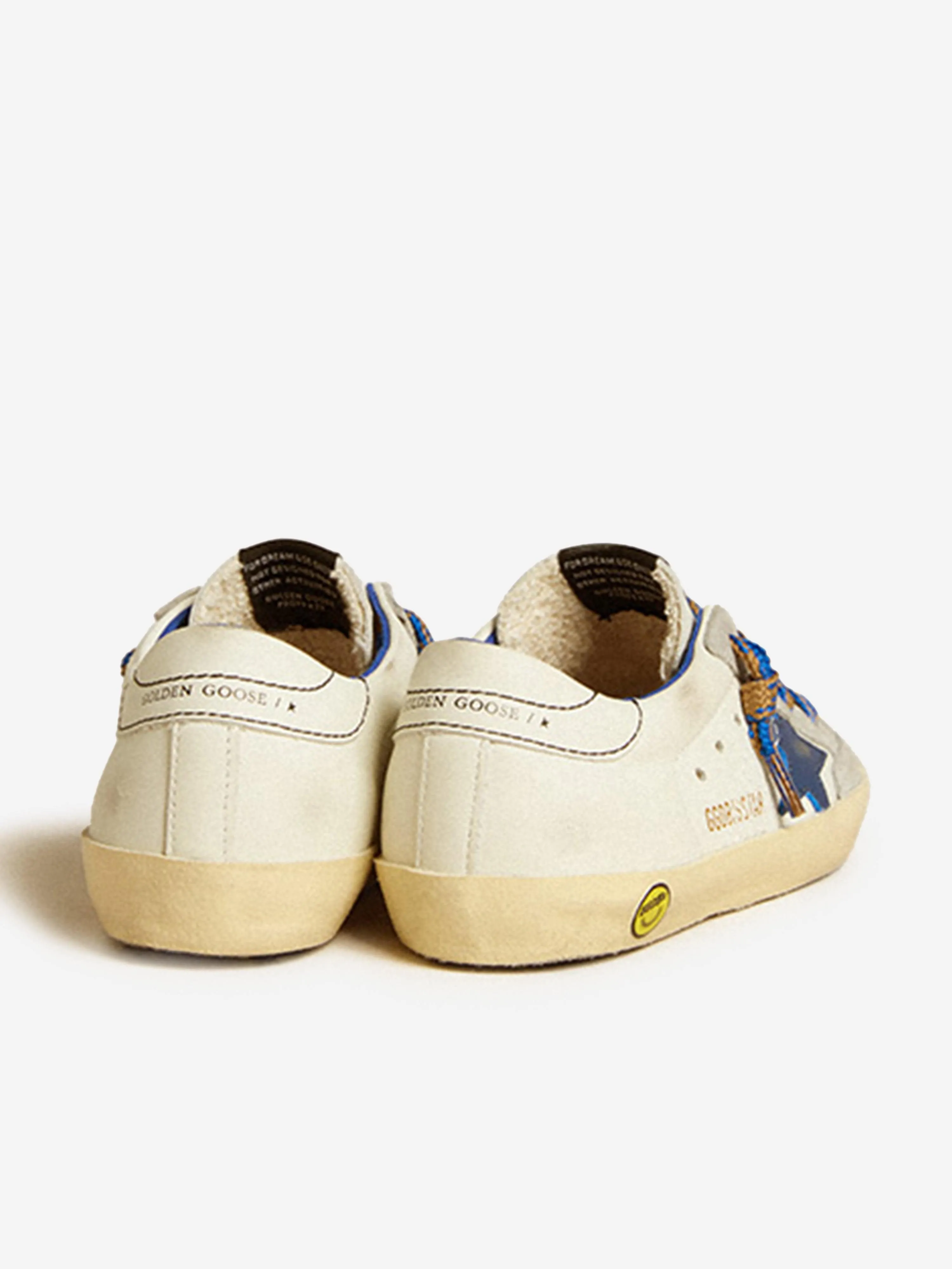Baskets Classiques Super-Star Penstar en Cuir pour Enfants en Blanc