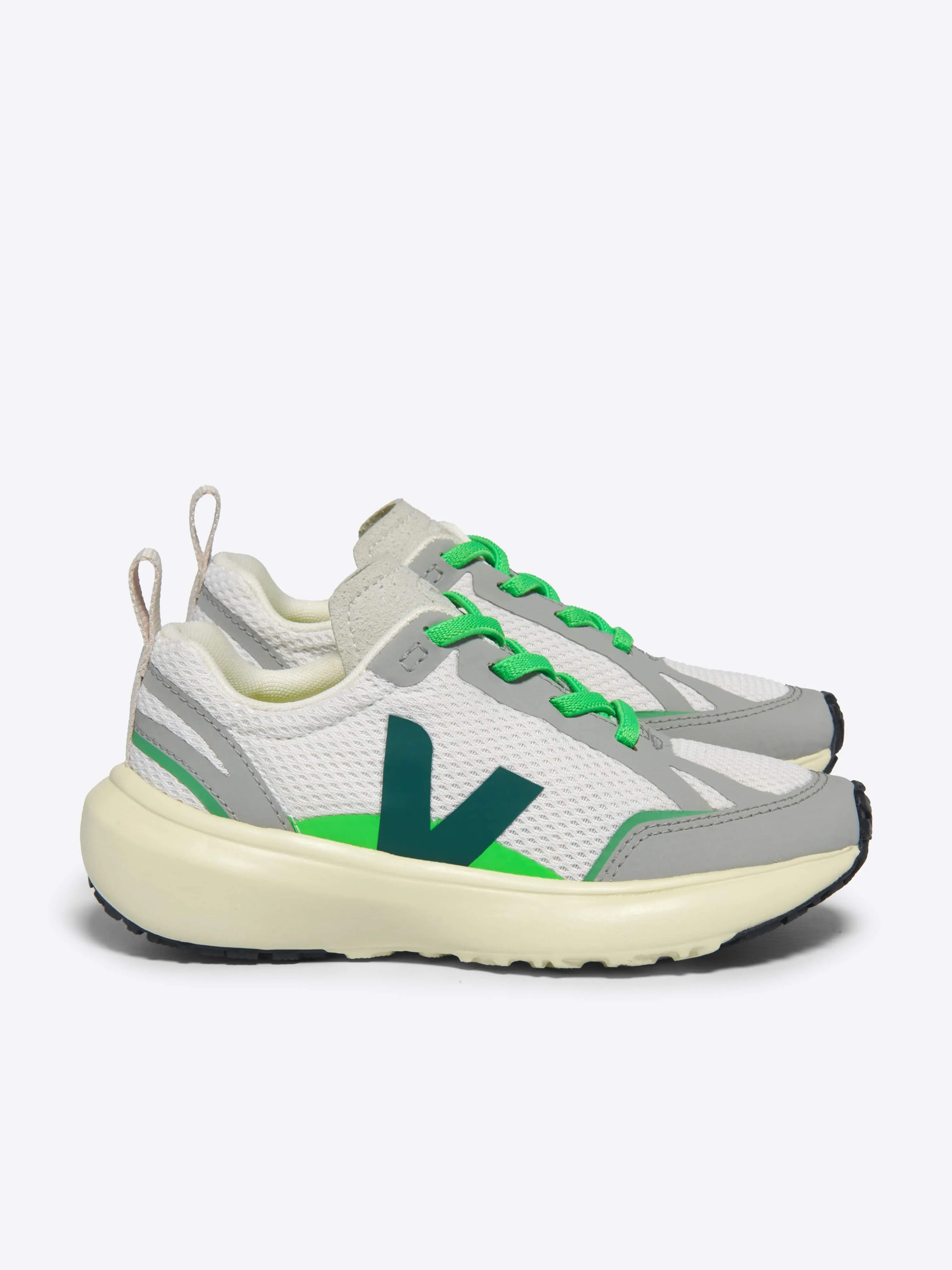 Chaussures de Sport Alvéolées Lumineuses pour Enfants Canari en Blanc