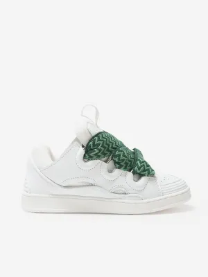 Baskets Curb en Cuir Lanvin Enfants en Blanc