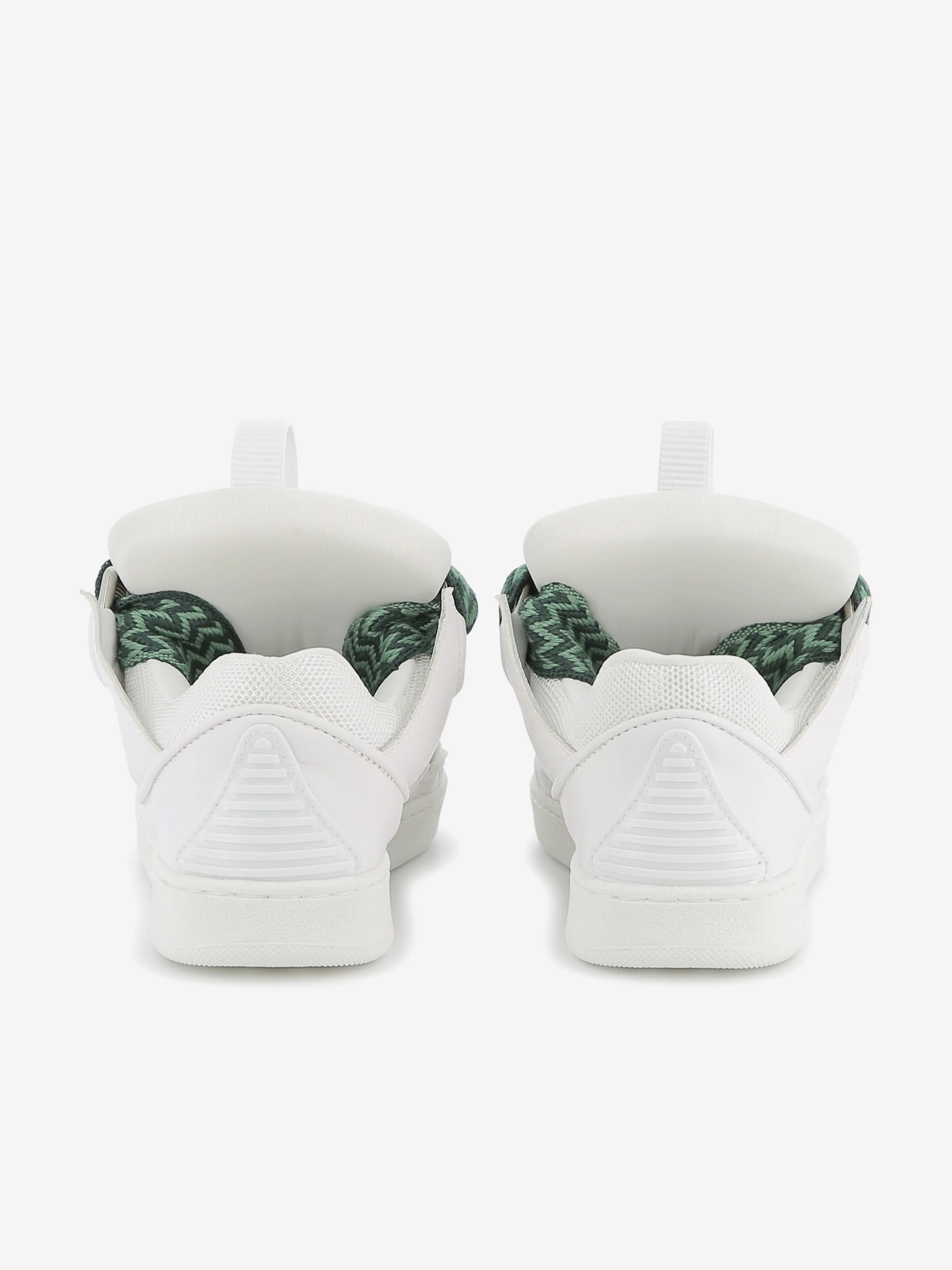Baskets Curb en Cuir Lanvin Enfants en Blanc