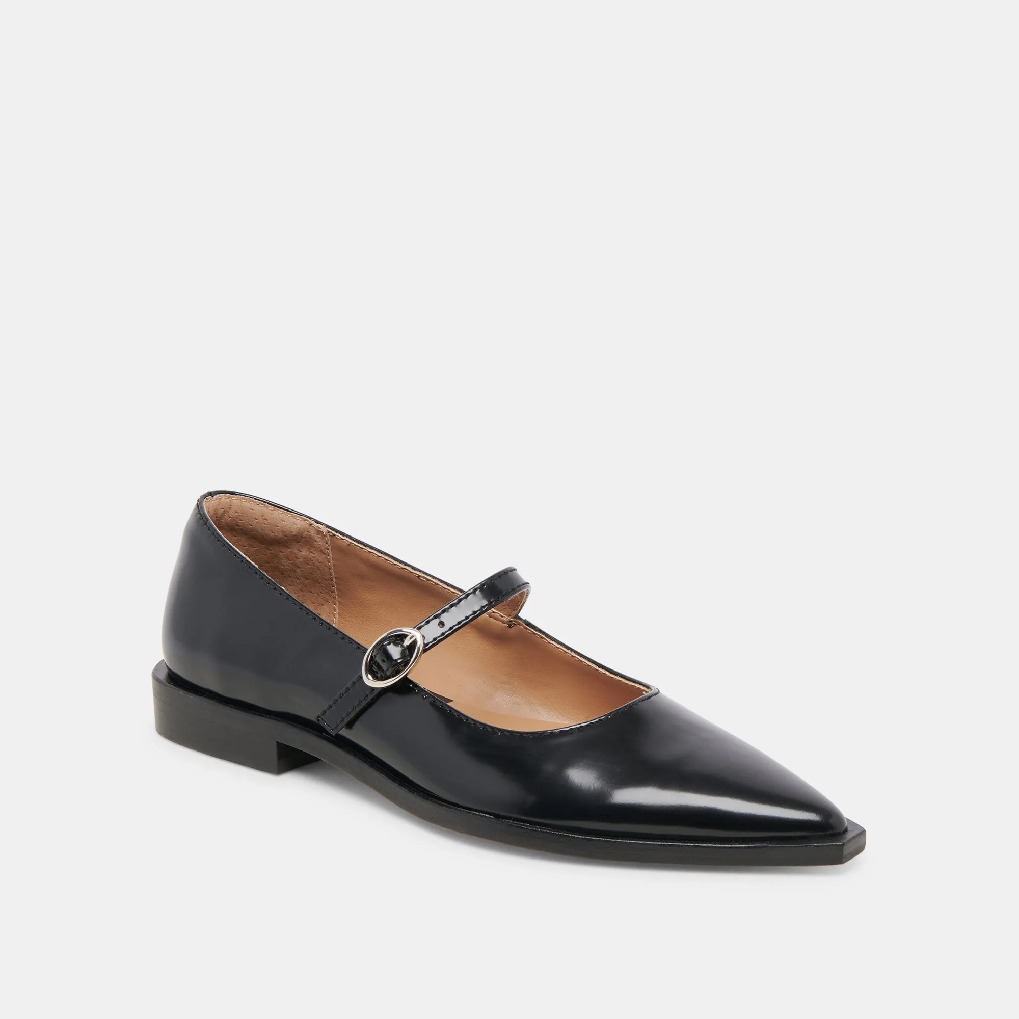 LARGO FLATS CUIR VERNI MINUIT