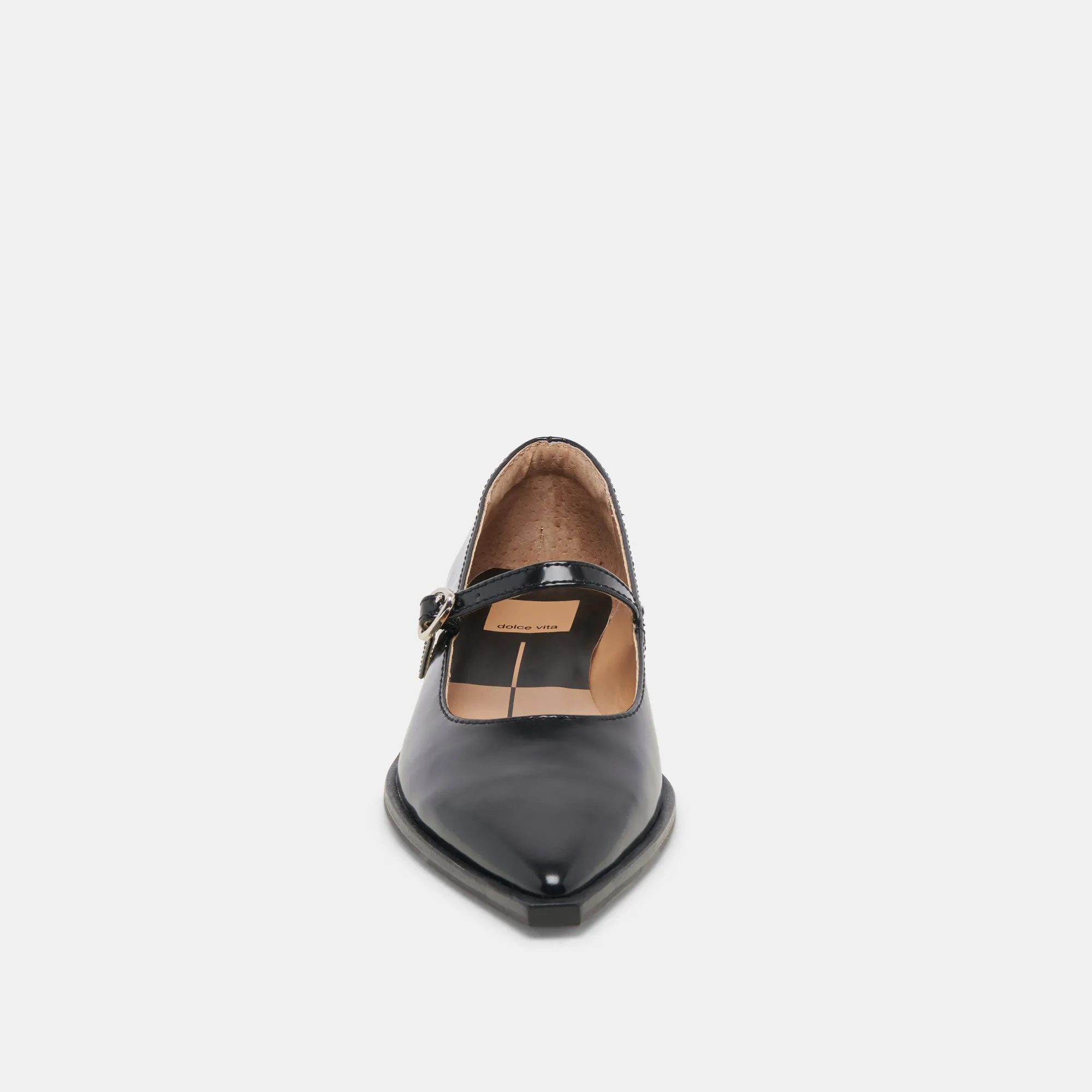 LARGO FLATS CUIR VERNI MINUIT