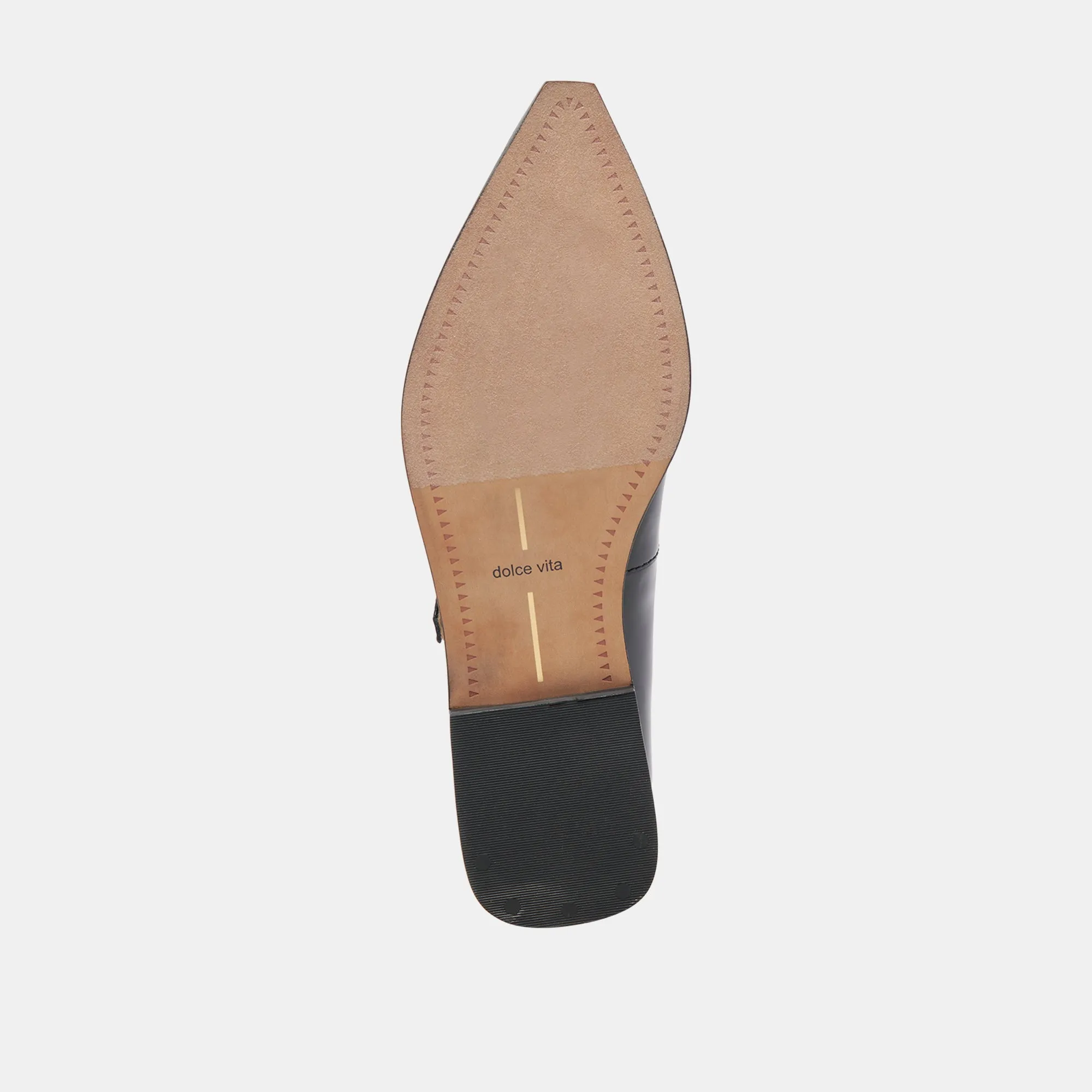 LARGO FLATS CUIR VERNI MINUIT