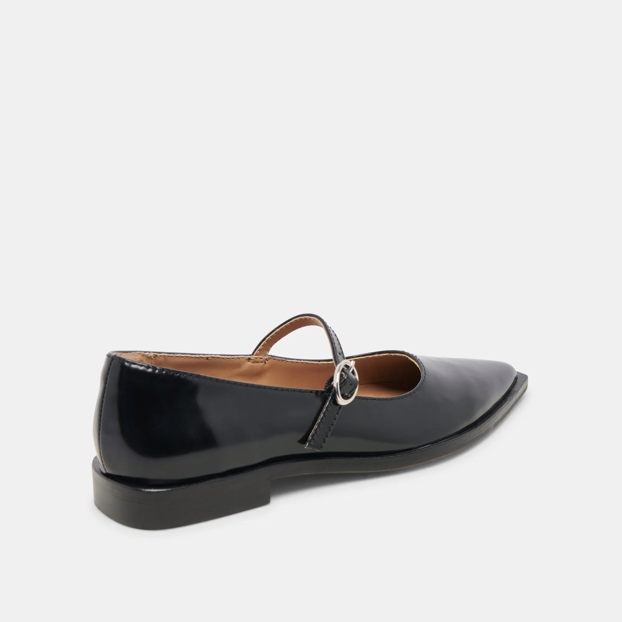 LARGO FLATS CUIR VERNI MINUIT