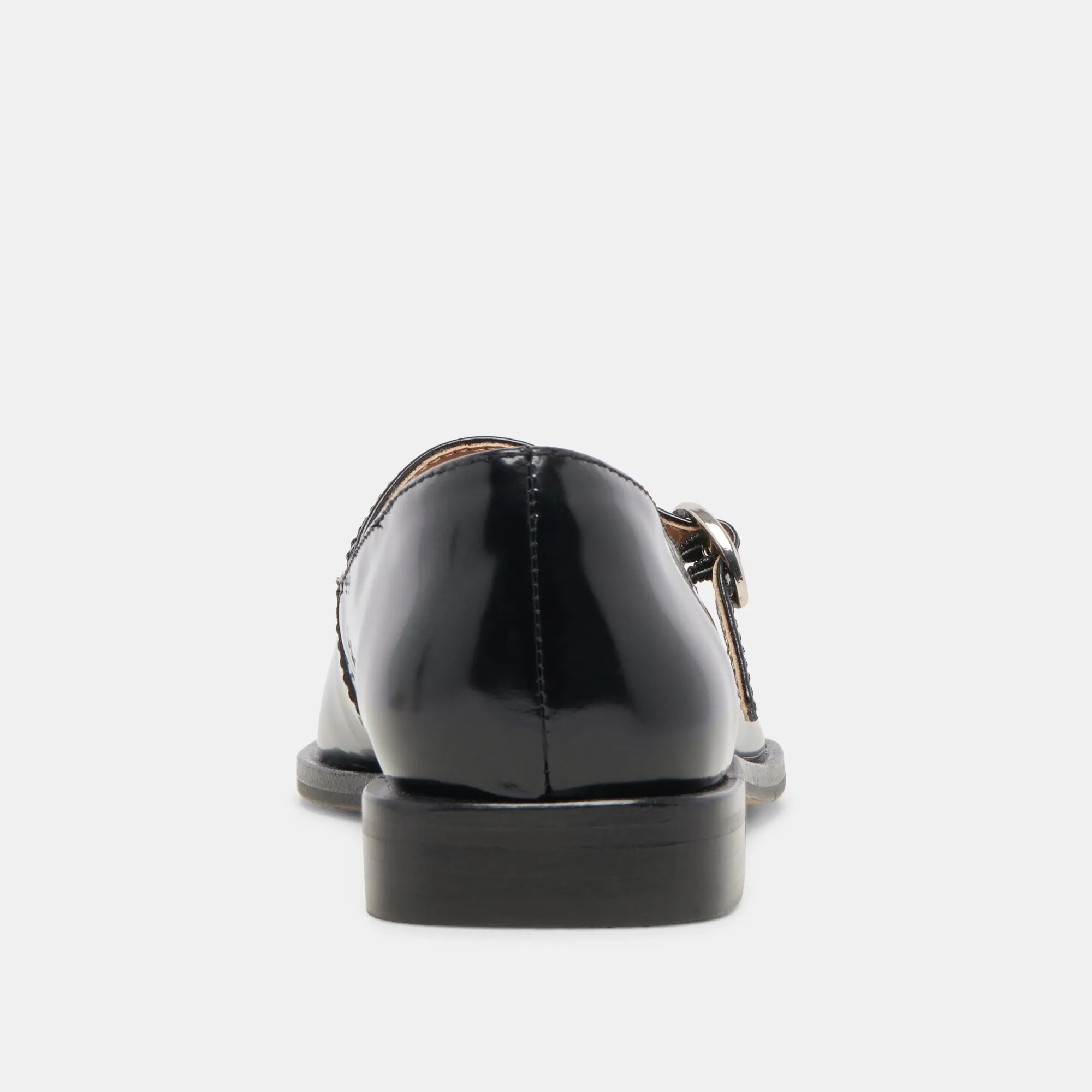 LARGO FLATS CUIR VERNI MINUIT
