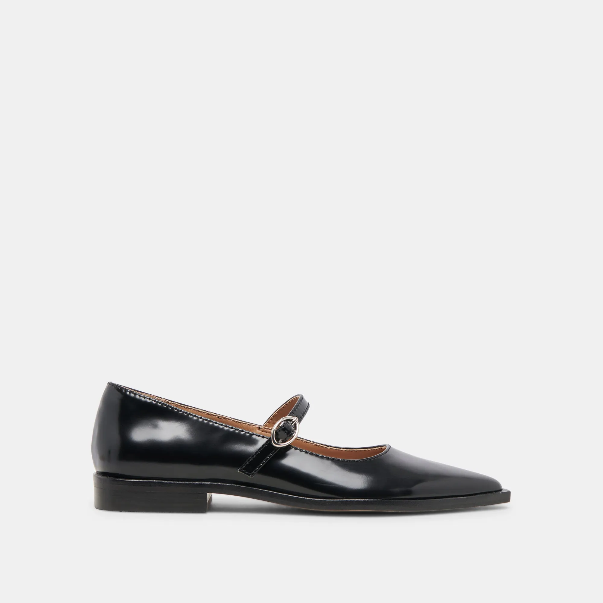 LARGO FLATS CUIR VERNI MINUIT