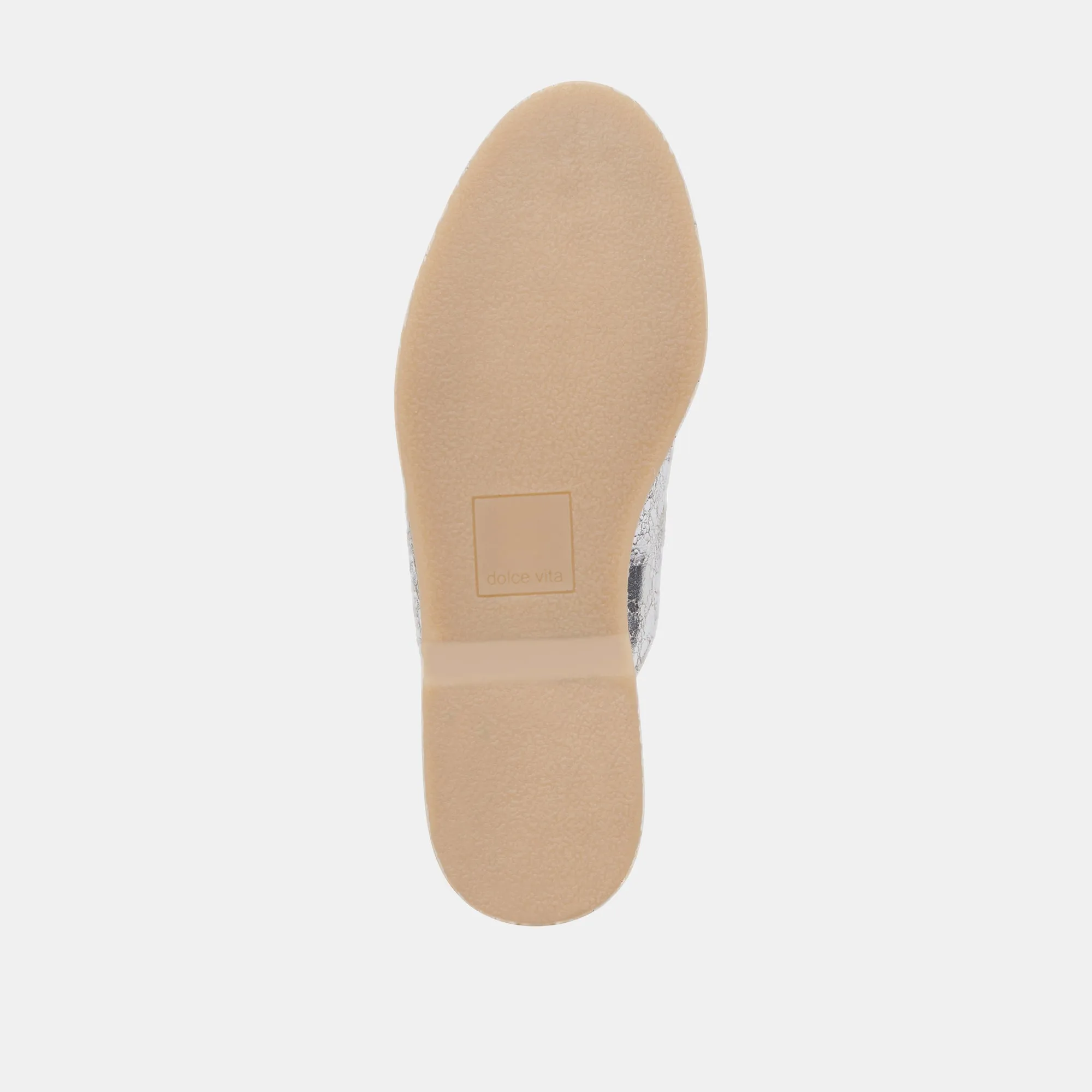LASAIL FLATS CUIR ARGENTÉ VIEILLI
