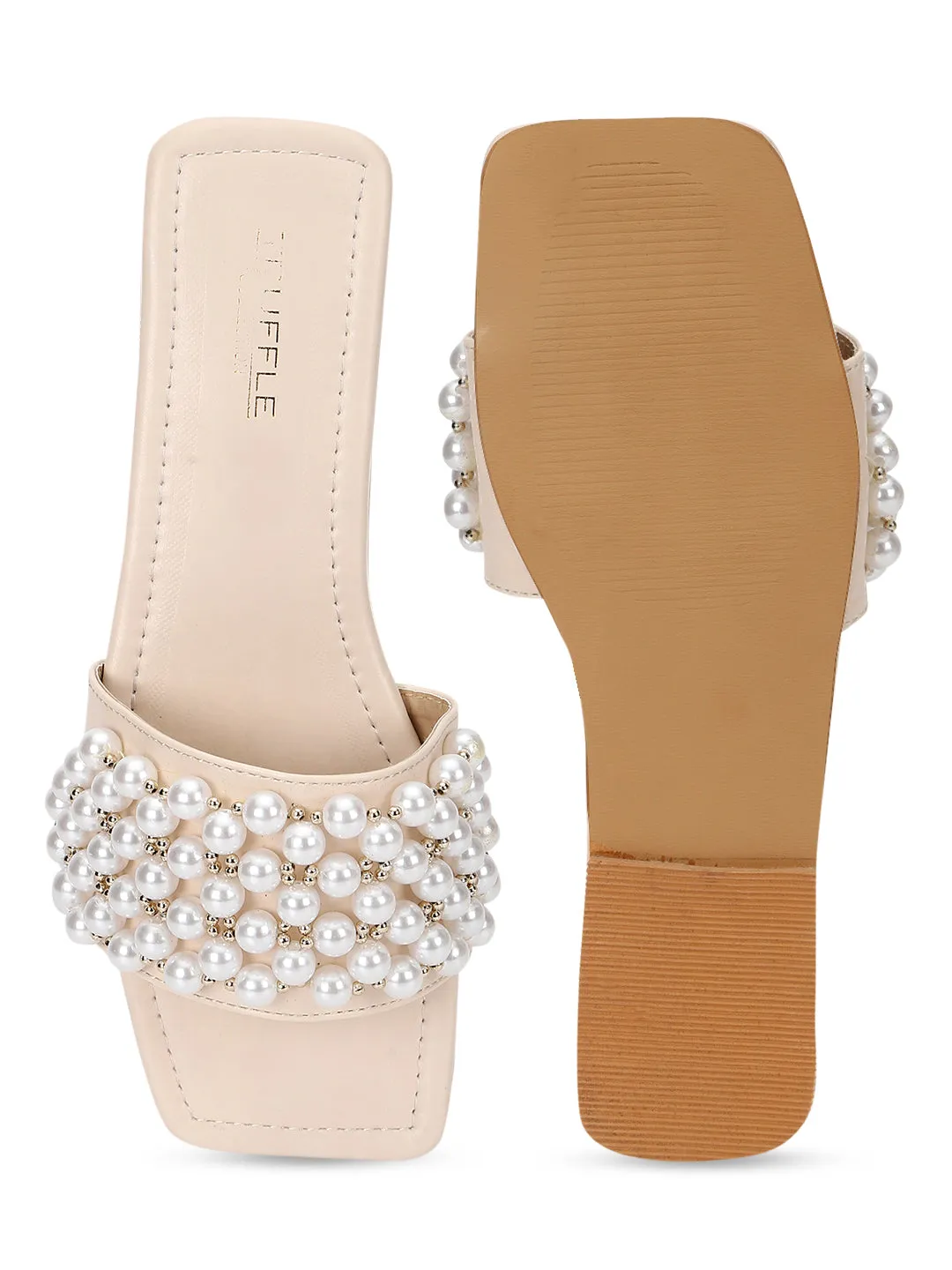 Mules en PU beige clair (TC-KL004-LBEIG)