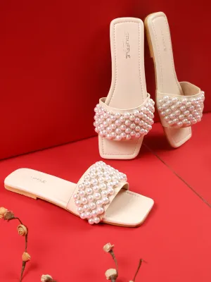 Mules en PU beige clair (TC-KL004-LBEIG)