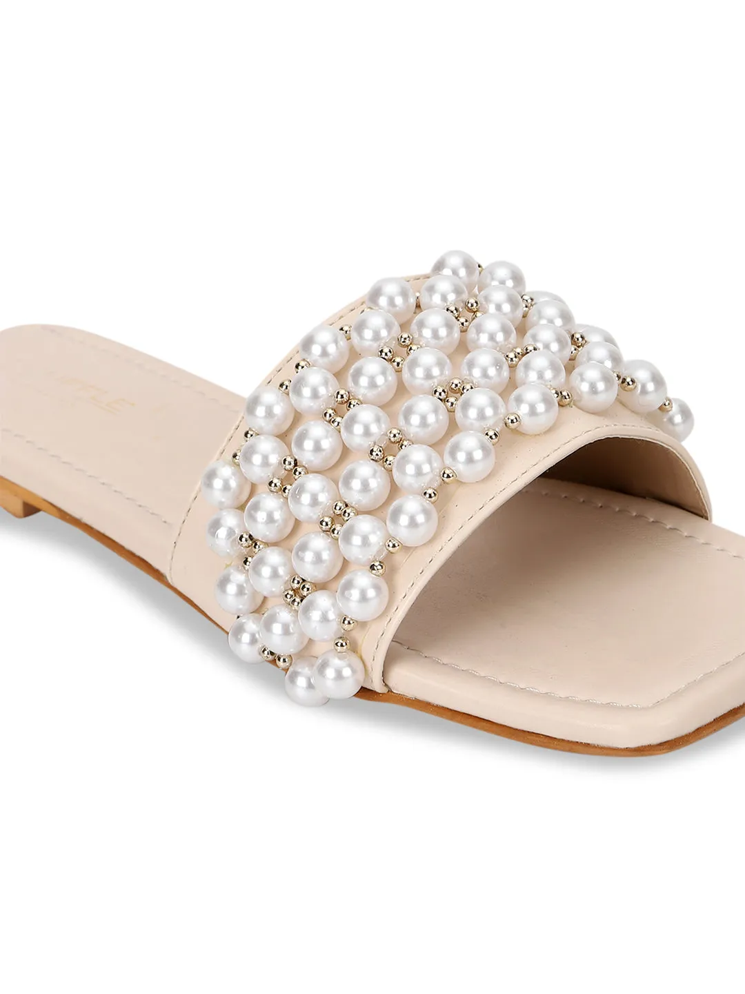Mules en PU beige clair (TC-KL004-LBEIG)
