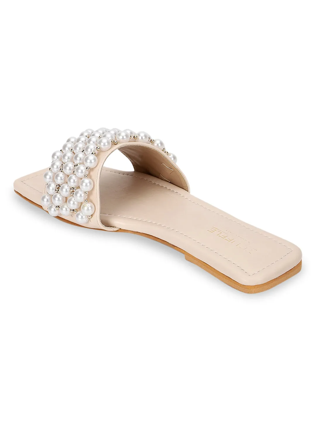 Mules en PU beige clair (TC-KL004-LBEIG)