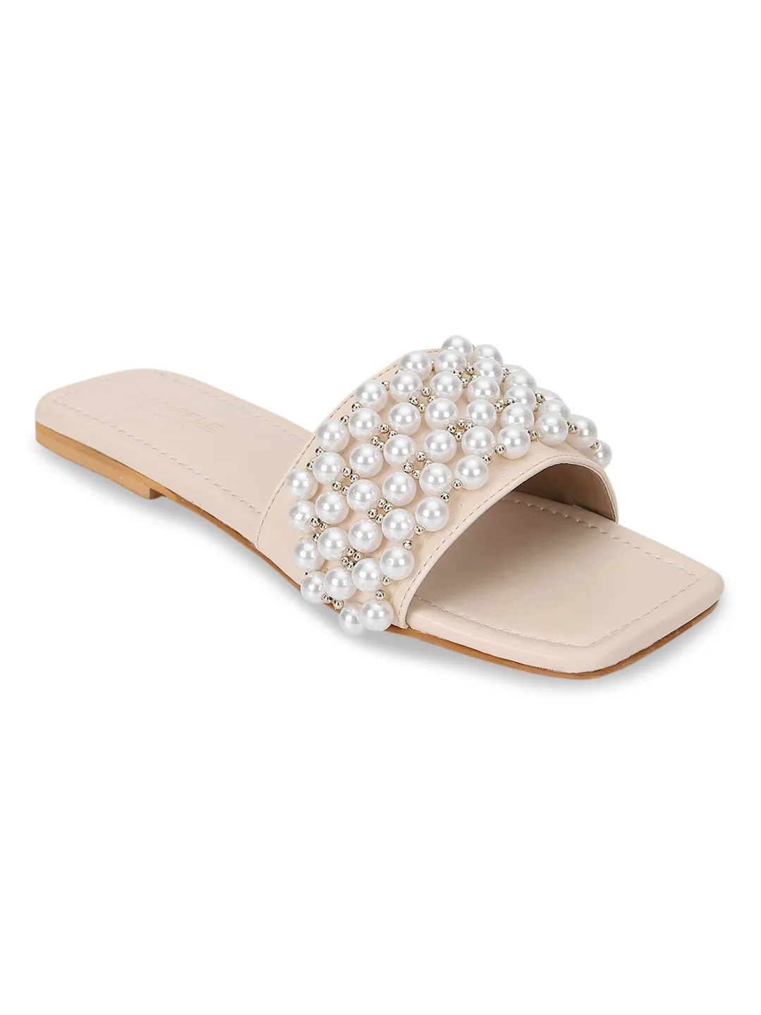 Mules en PU beige clair (TC-KL004-LBEIG)