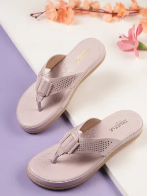 Ballerines en PU Lilas à Enfiler (TC-ST-015-LIL)
