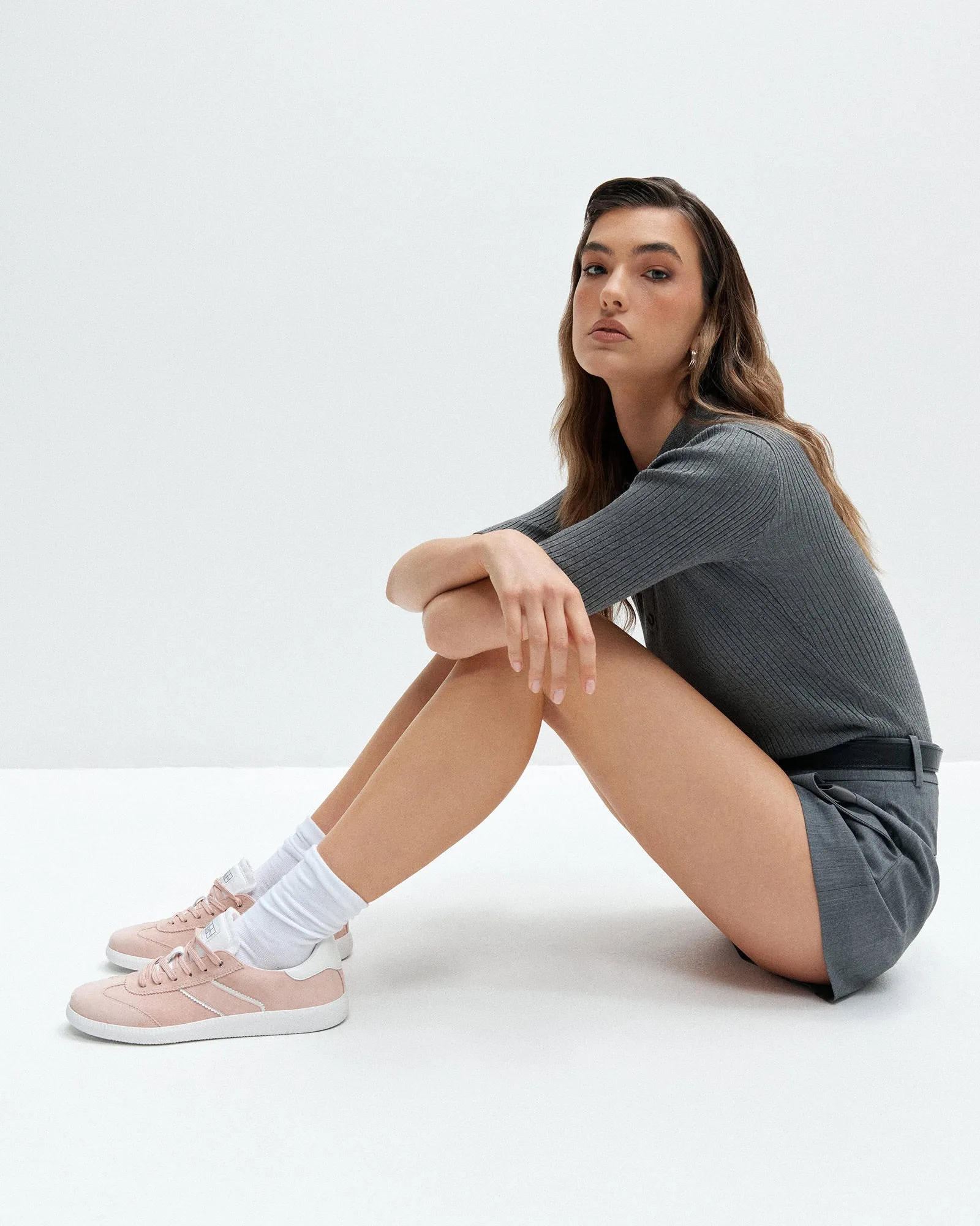 LOLA SNEAKERS ROSE SUÈDE ROSE