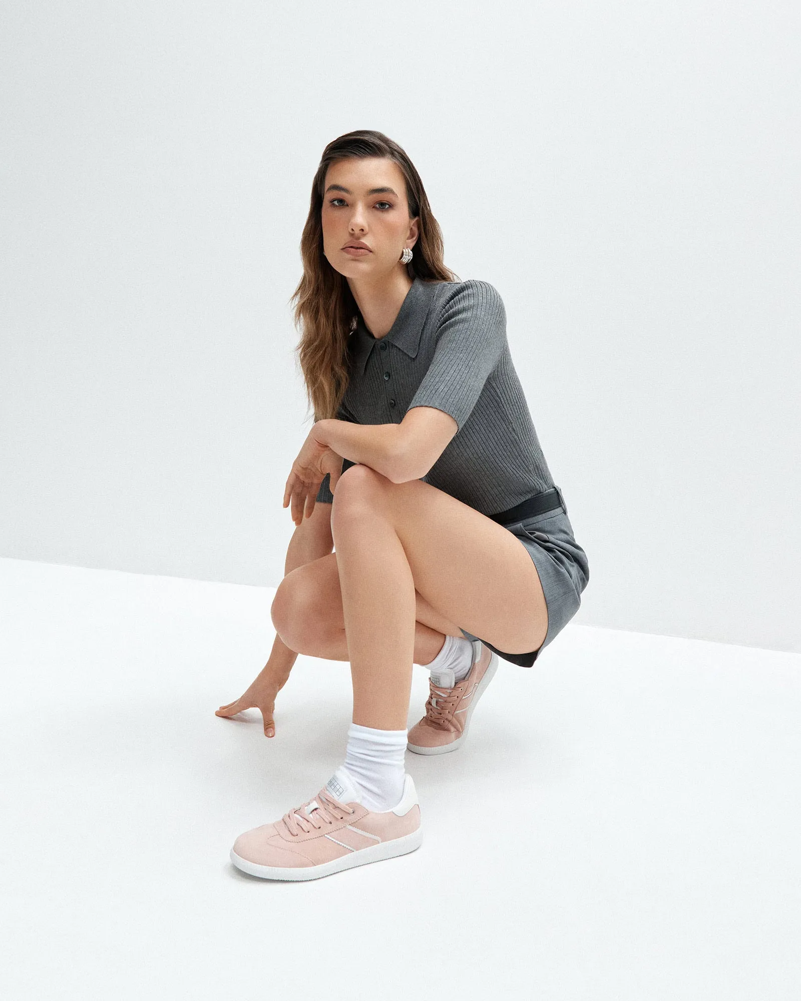 LOLA SNEAKERS ROSE SUÈDE ROSE