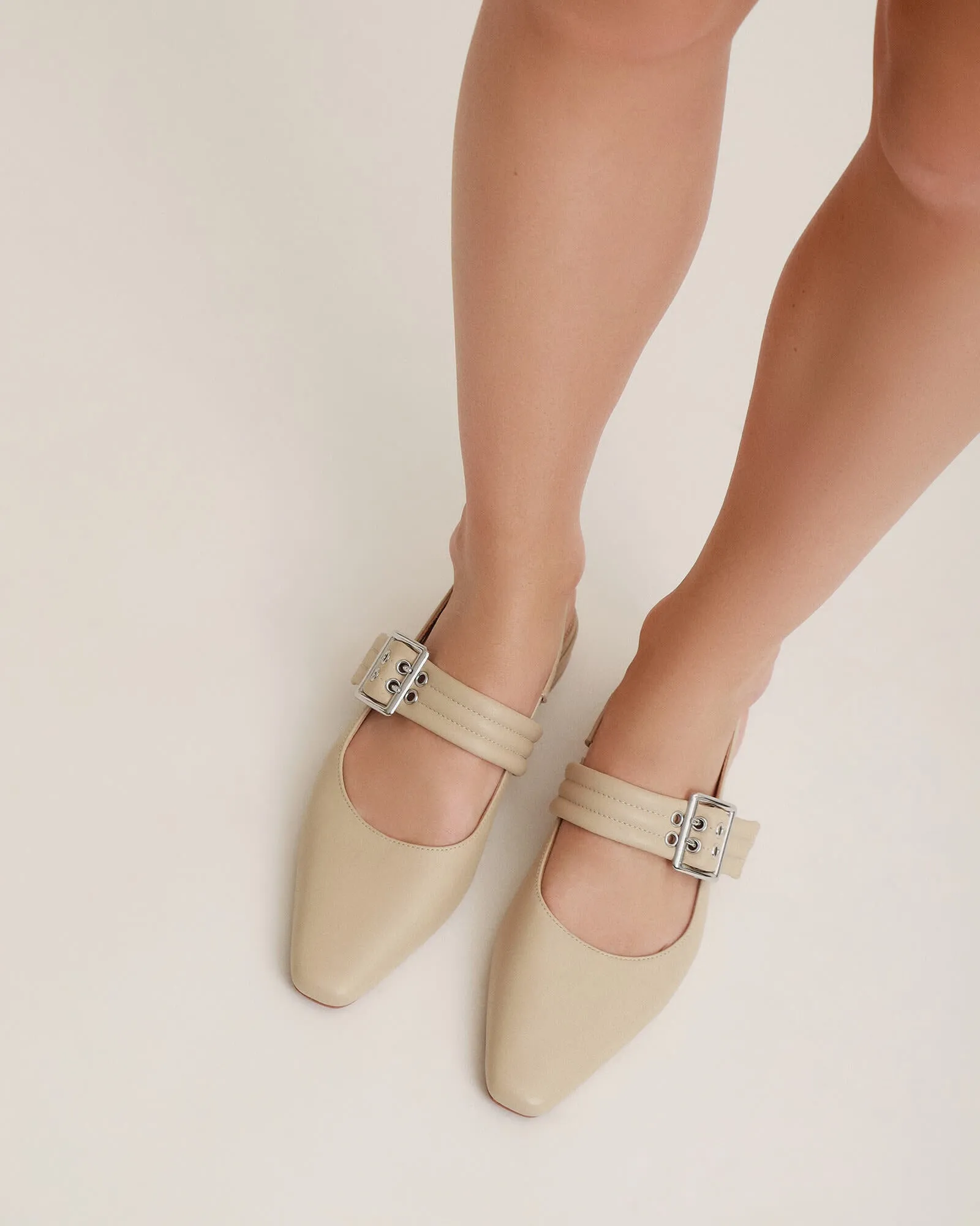 LONDON CASUAL FLATS SAND CUIR
