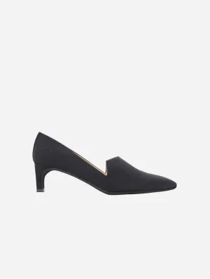 Escarpins à talons Lorena pour femmes en simili daim végane | Noir