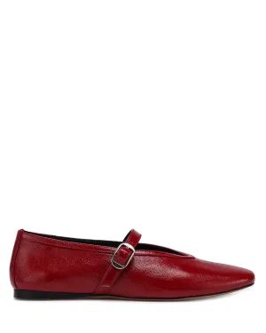 Lova Plum Crinkle Cuir Verni