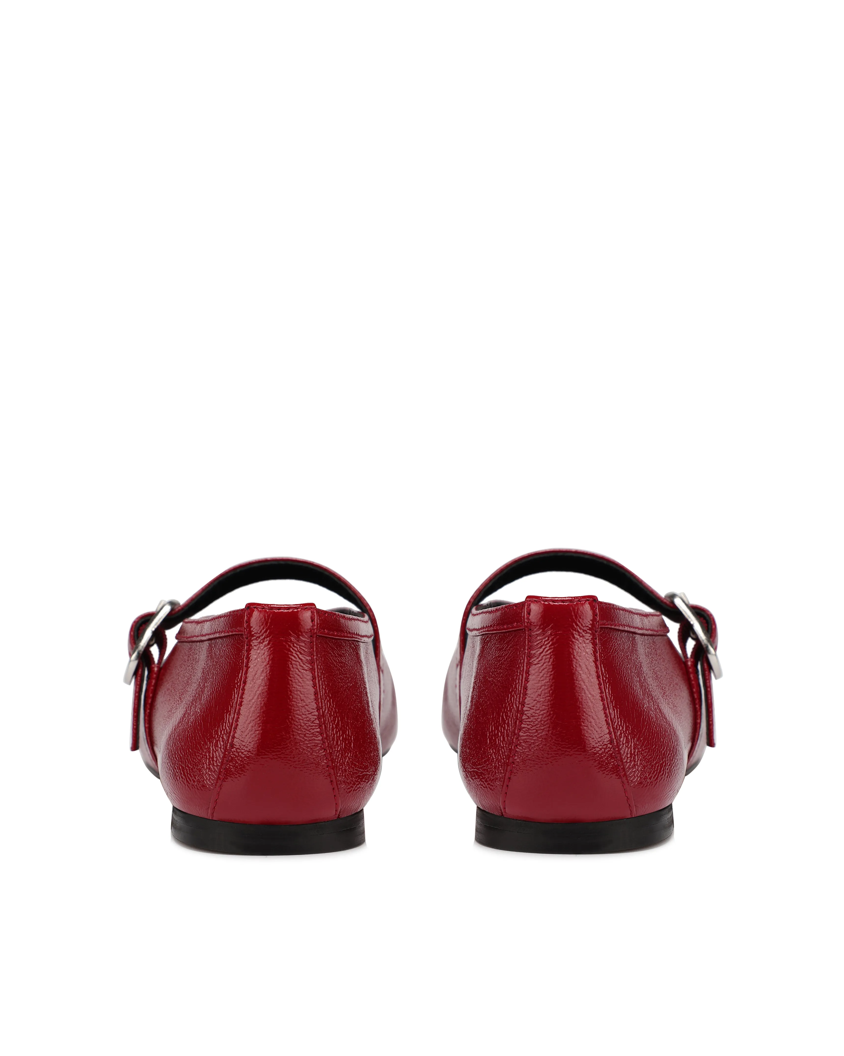 Lova Plum Crinkle Cuir Verni