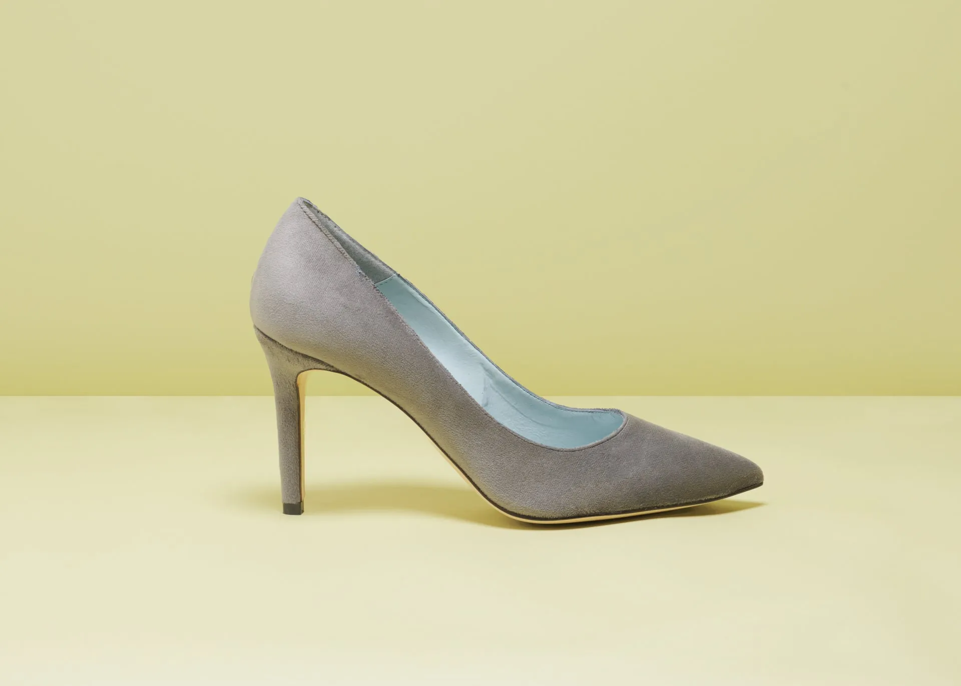 Mara Velvet Escarpins Vegan à Bout Pointu | Gris