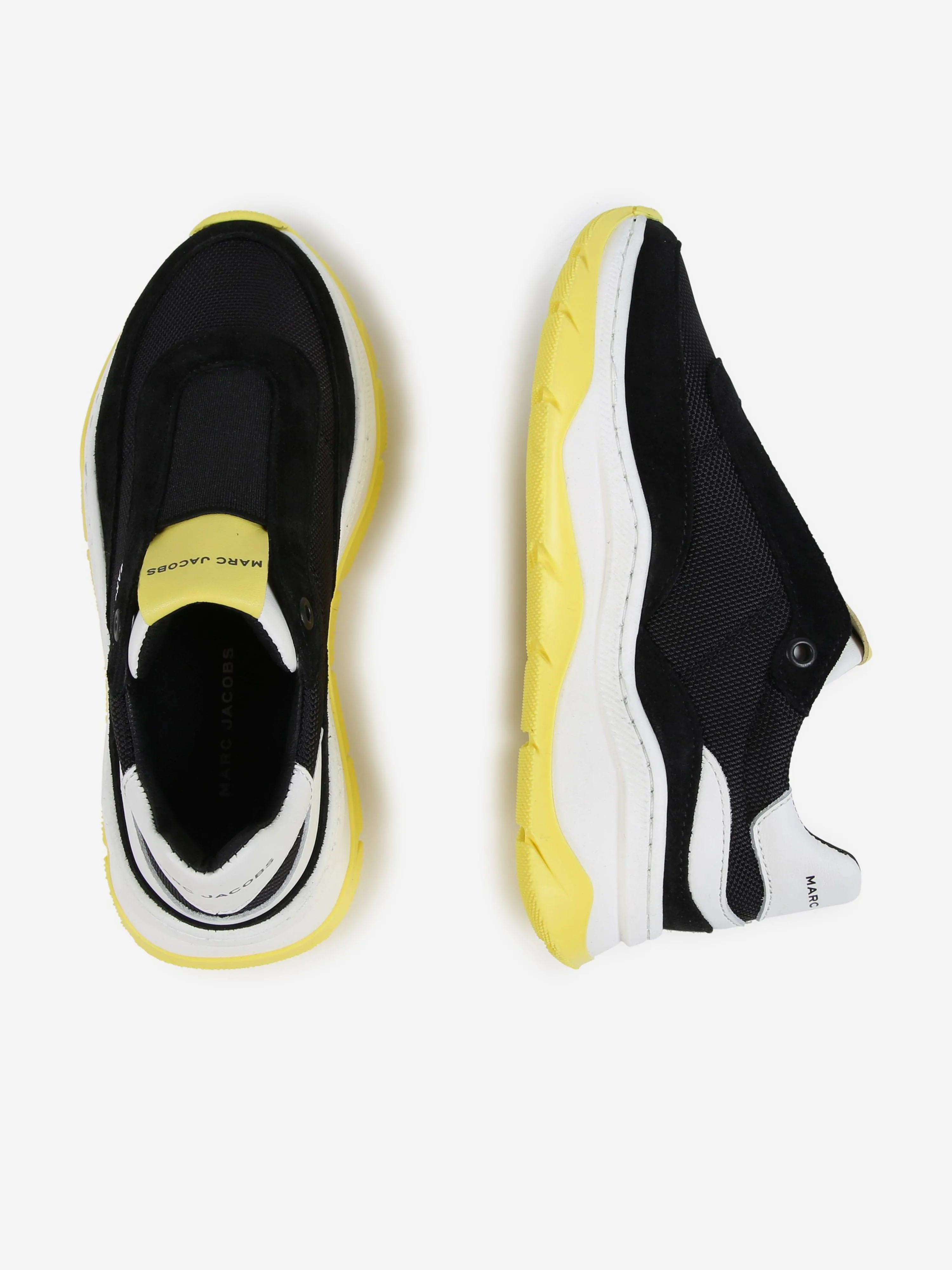 MARC JACOBS Baskets en cuir pour enfants avec logo en noir