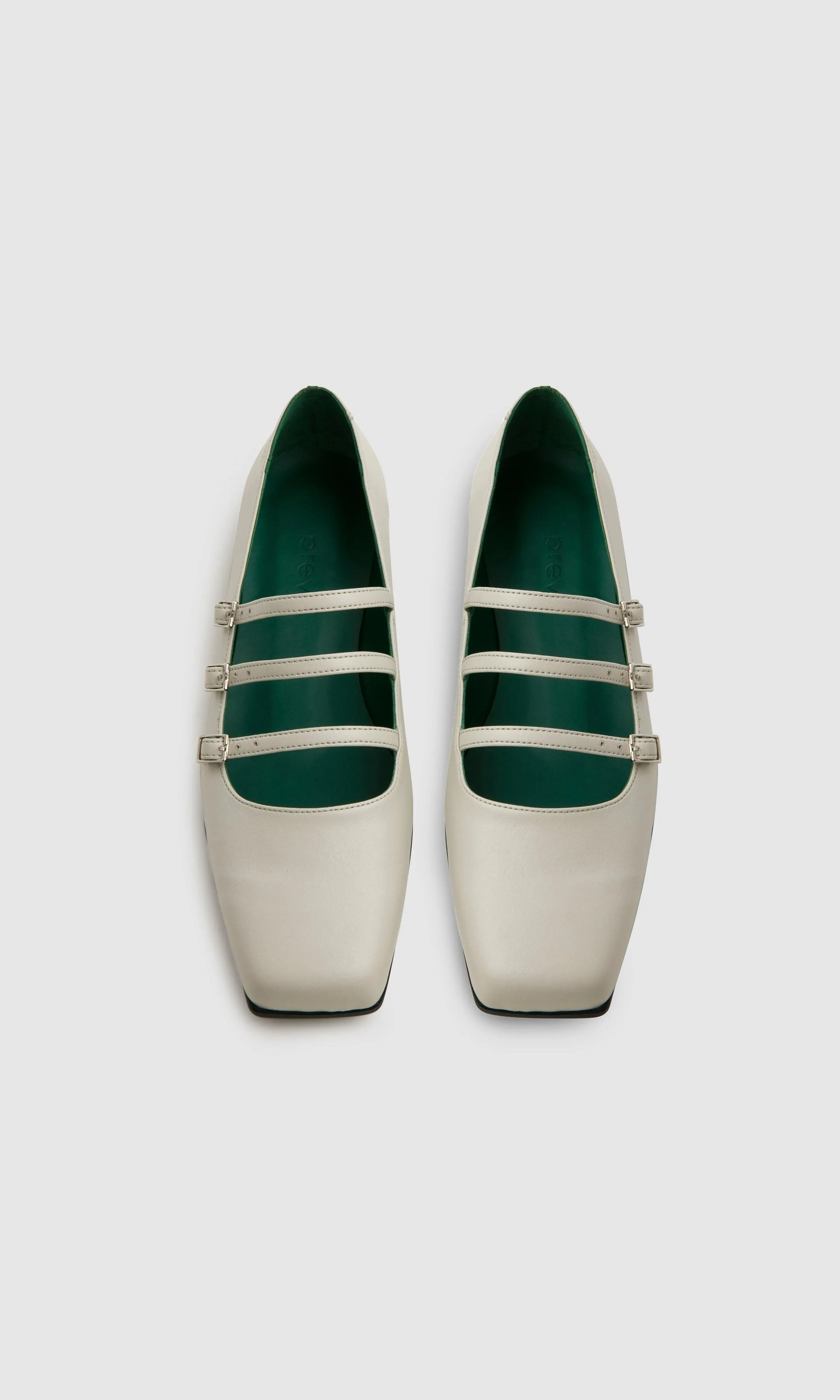 Maria II Ballerines Véganes en Cuir de Pomme | Crème