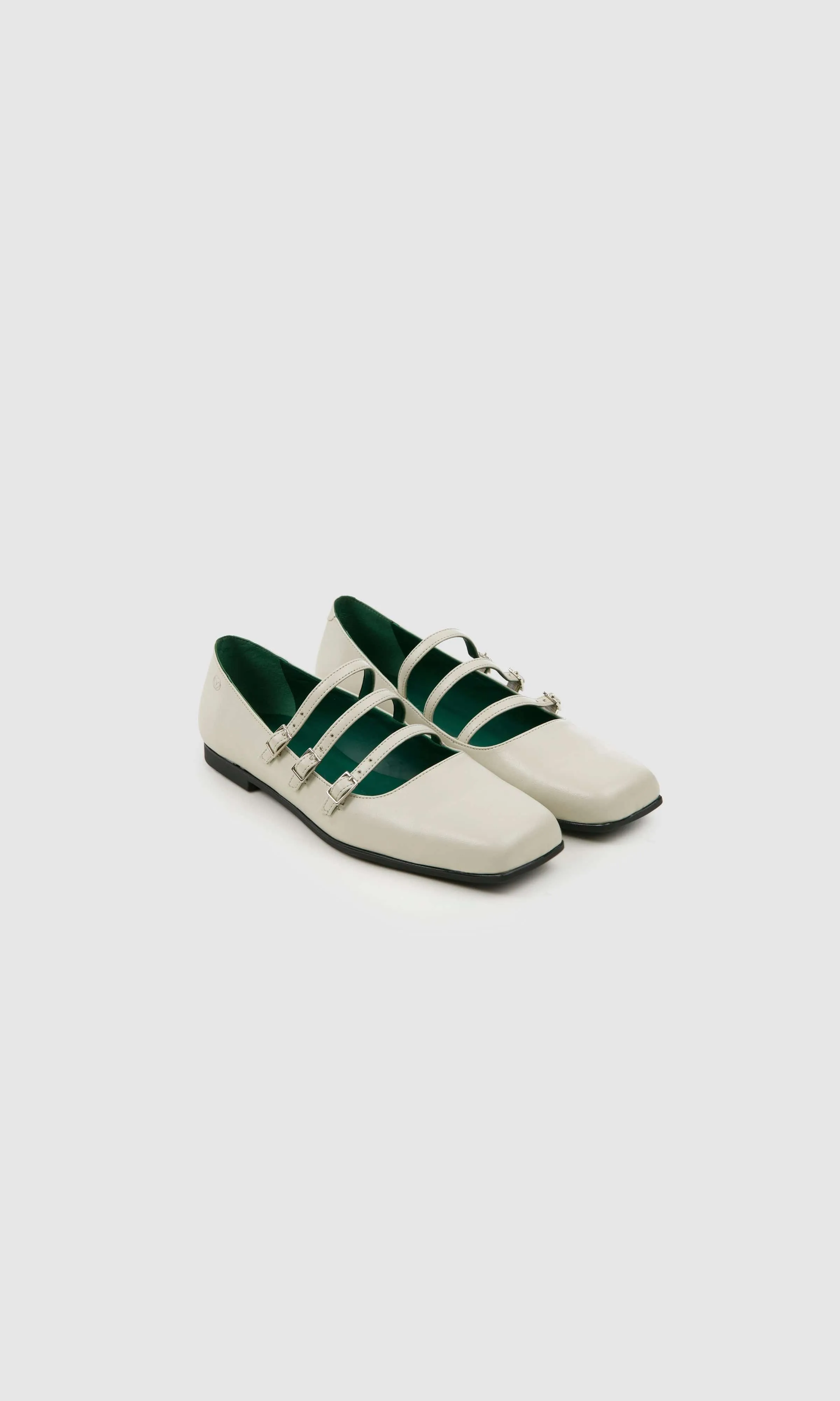 Maria II Ballerines Véganes en Cuir de Pomme | Crème