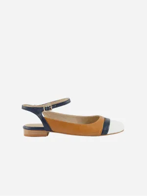 Escarpins Slingback en Simili-Cuir de Maïs Vegan Mariola | Camel