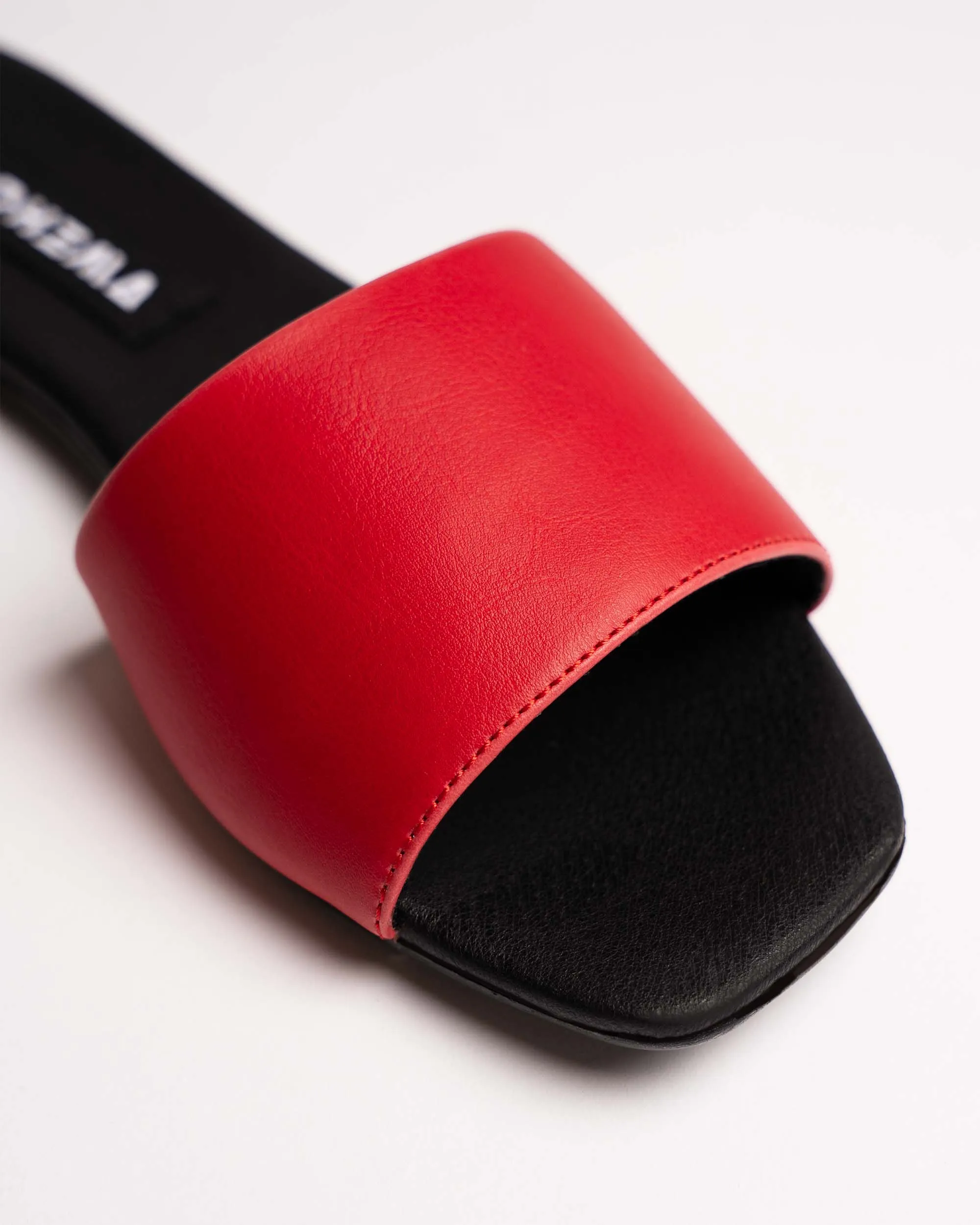 Sandales véganes en simili cuir de maïs pour femmes Mellow | Rouge