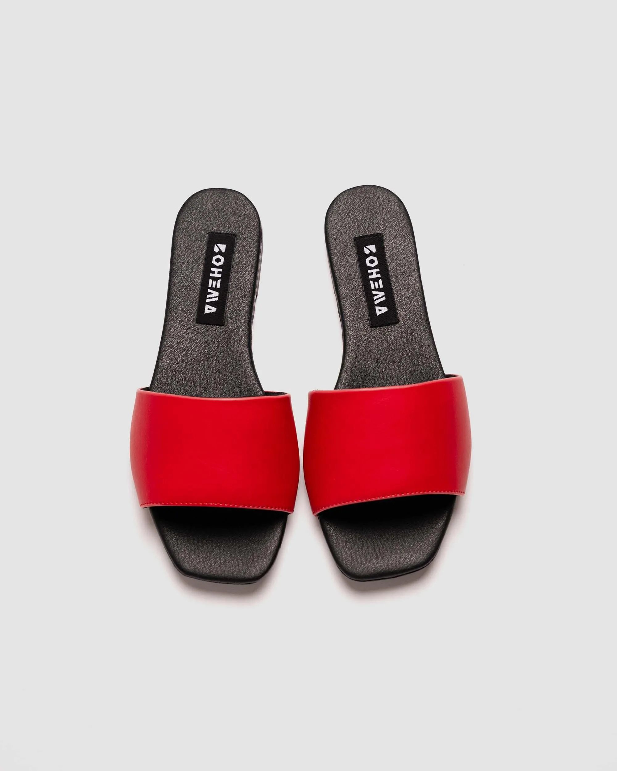 Sandales véganes en simili cuir de maïs pour femmes Mellow | Rouge