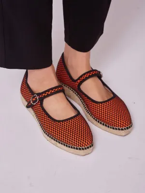 Ballerines végan en toile de jute | Orange