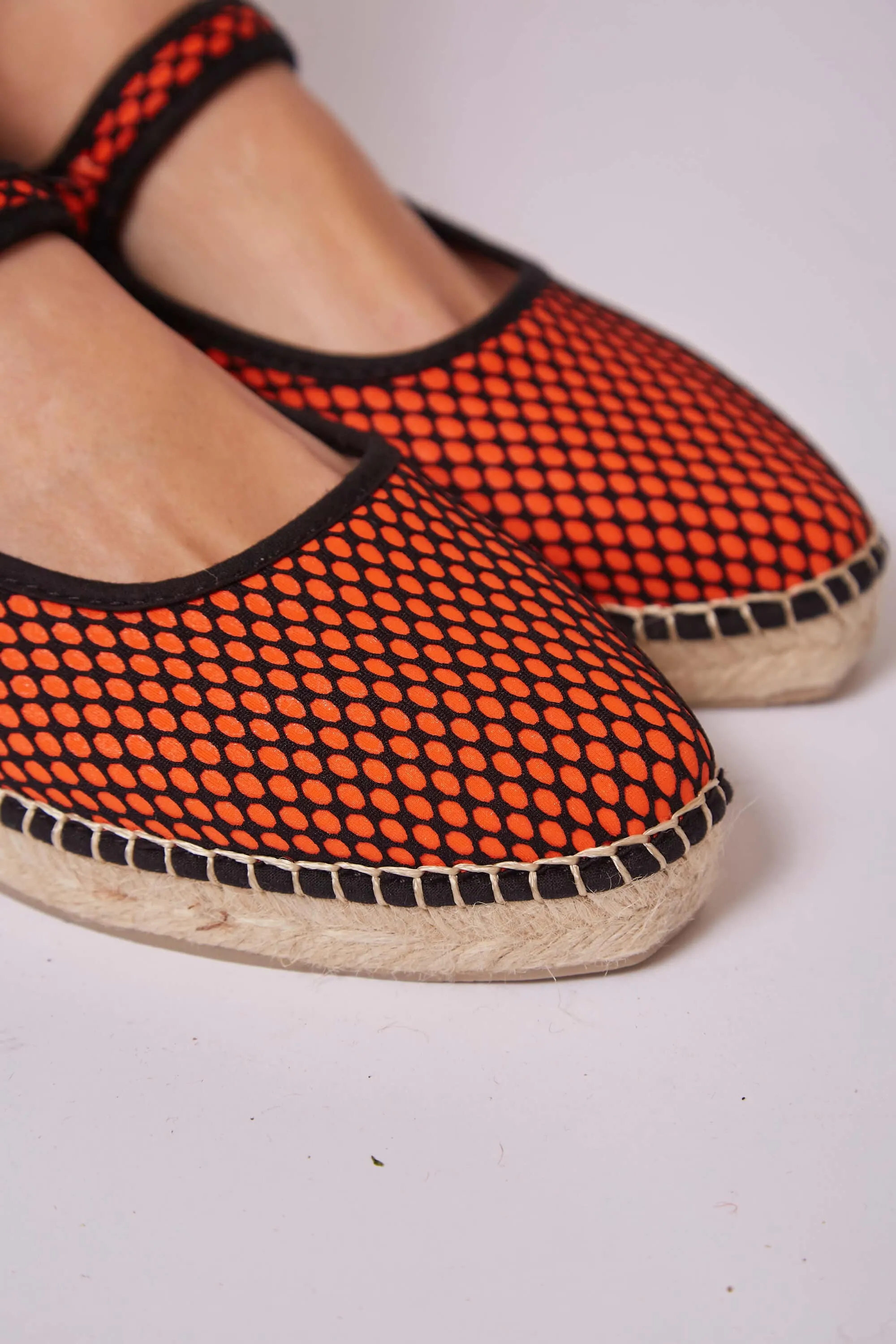 Ballerines végan en toile de jute | Orange