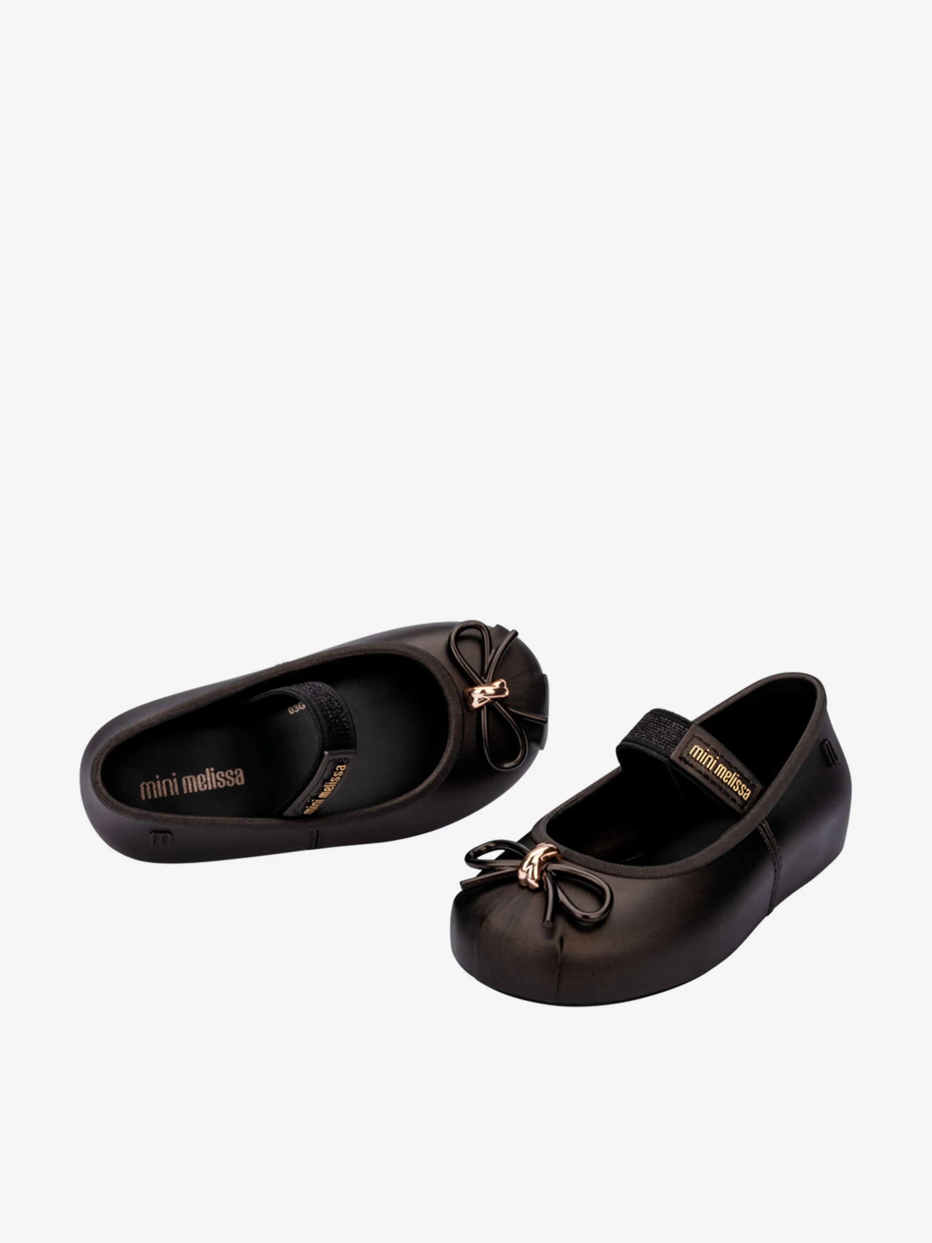 Mini Melissa Ballerines Sophie pour Filles en Noir