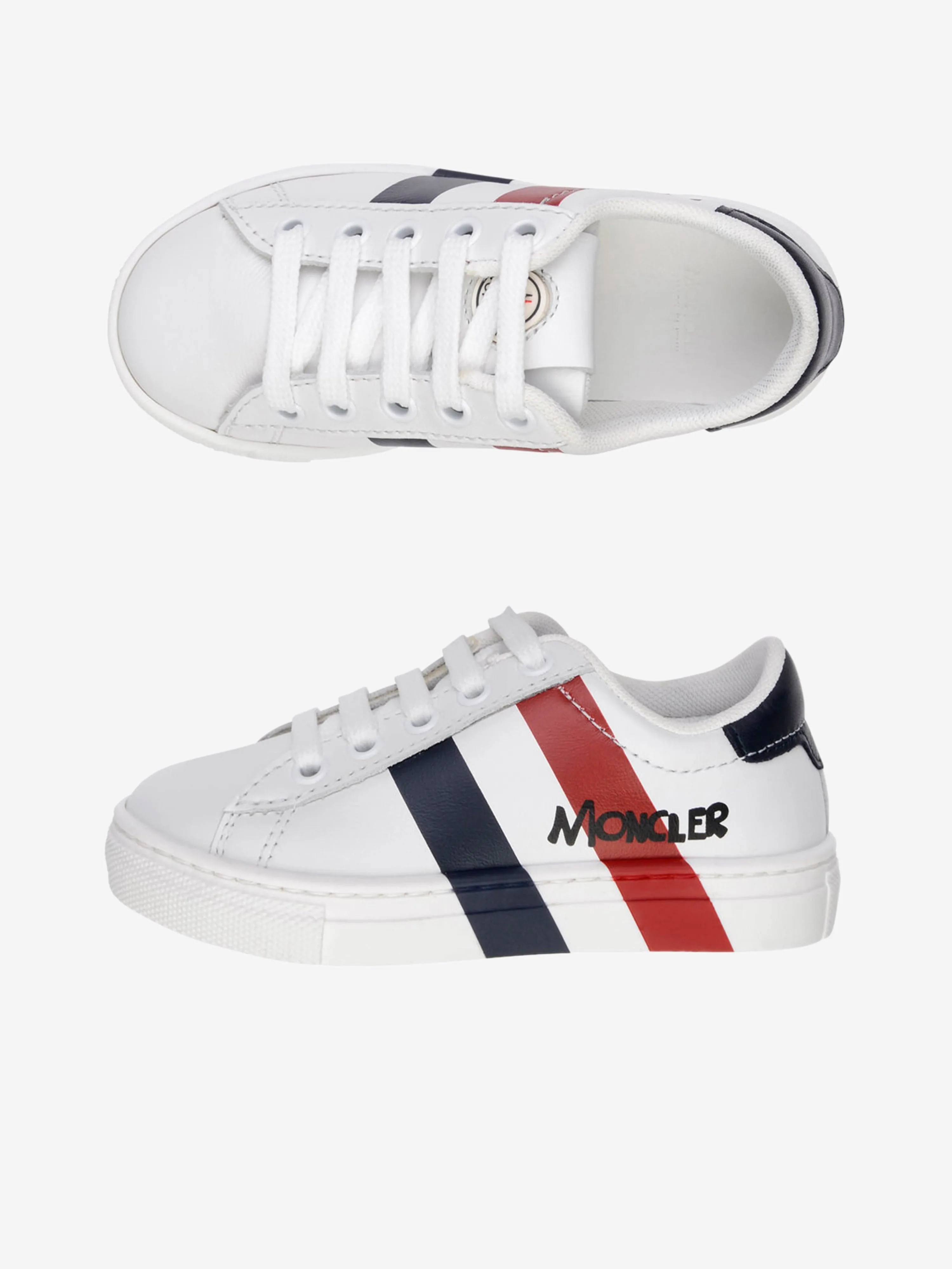 Baskets en cuir Moncler pour garçons