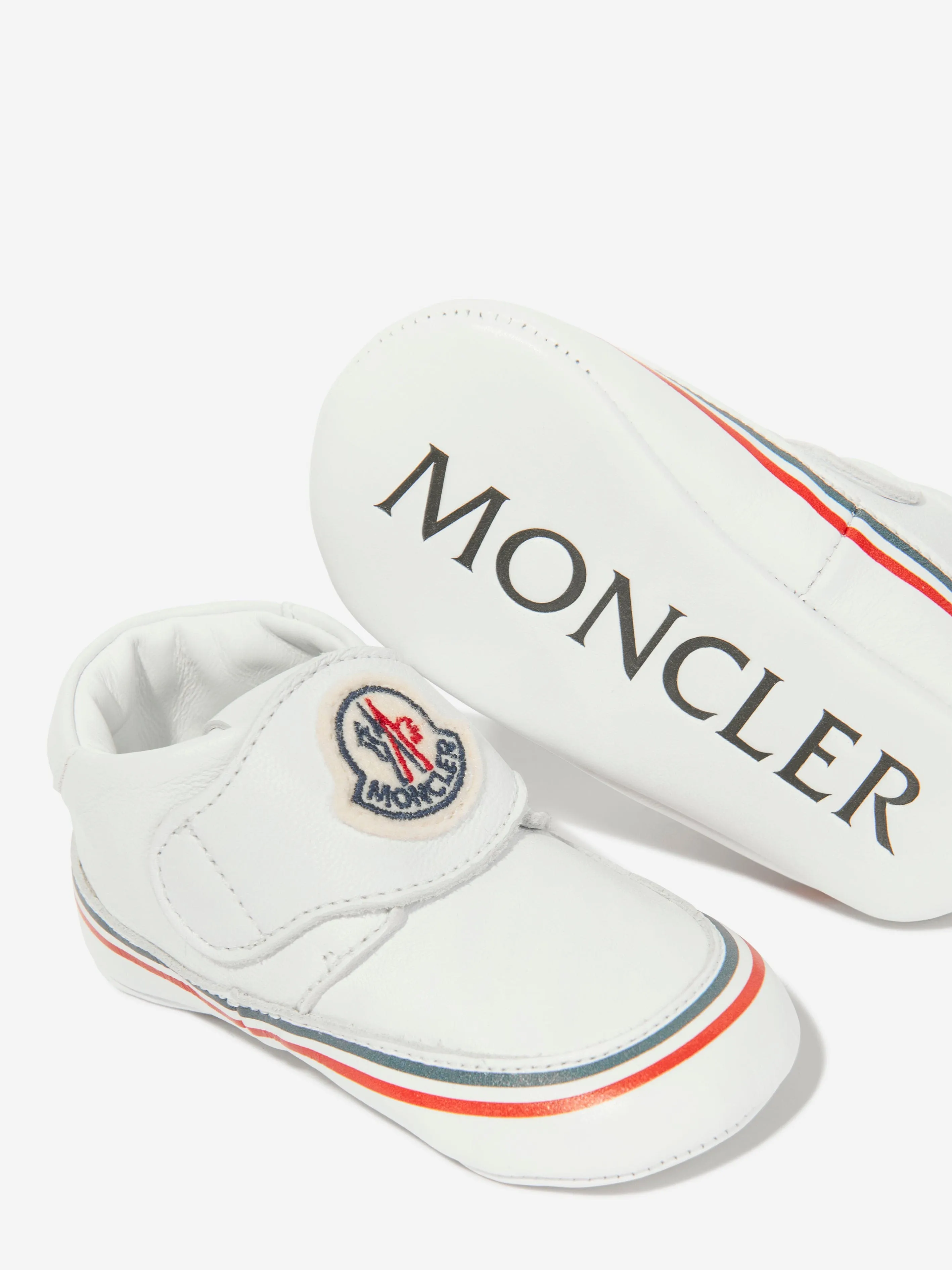 Chaussures Premiers Pas Bébé Moncler Enfant en Blanc